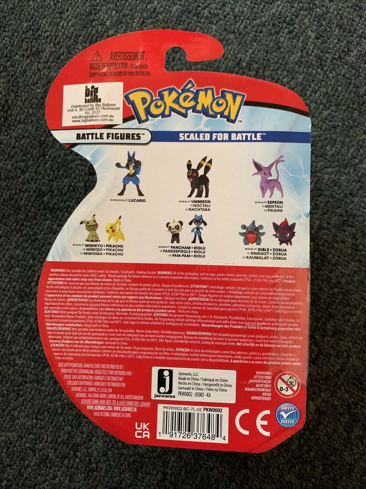 Pokémon Battle Figure Pack - Gible & Zorua