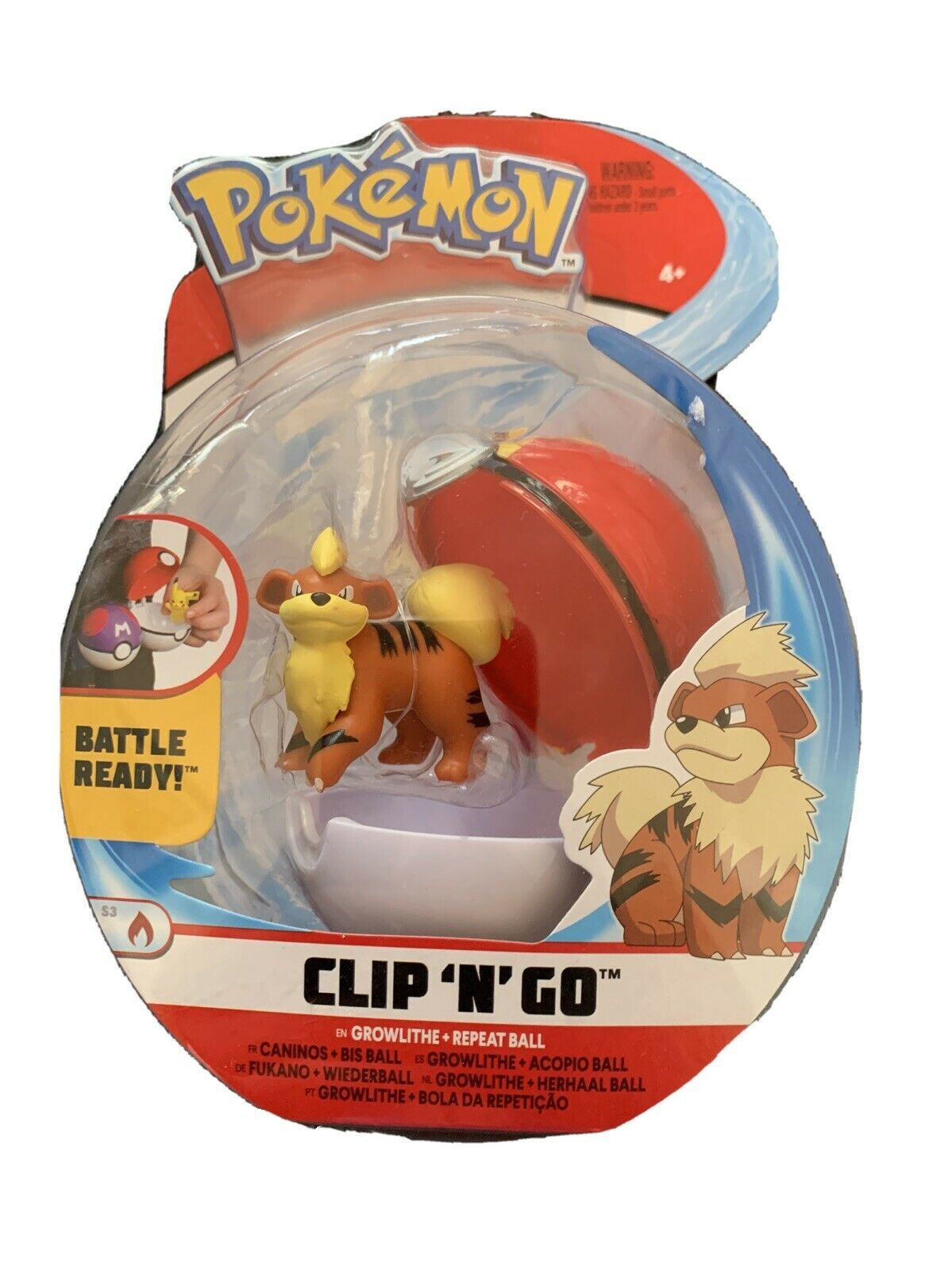 Pokémon Clip 'N' Go Poké Ball - Growlithe & Repeat Ball