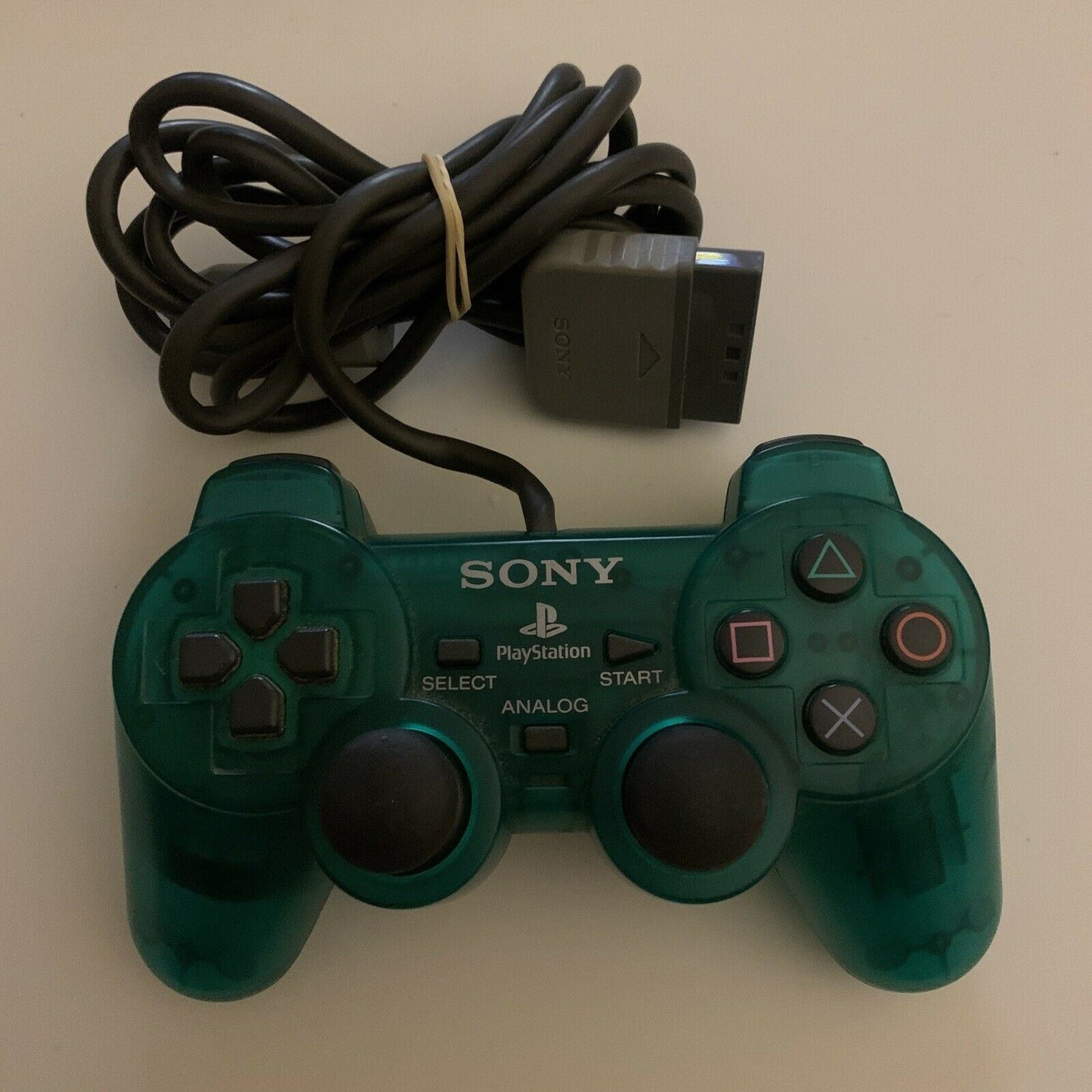 Official Genuine SONY Analog Dualshock Controller SCPH-1200 Transparent Green