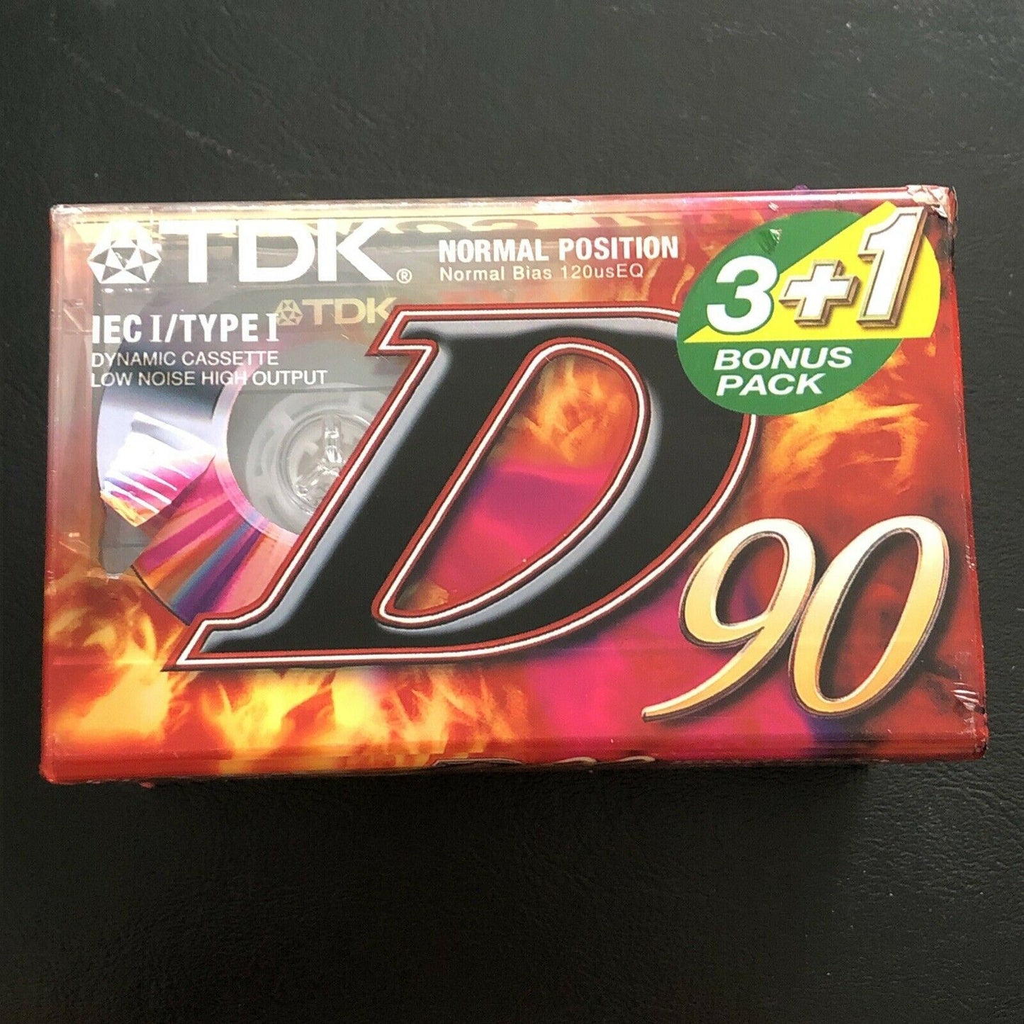 *New Sealed* 4x TDK Audio Cassette Tapes 90min D-90 (3+1 Bonus Pack)