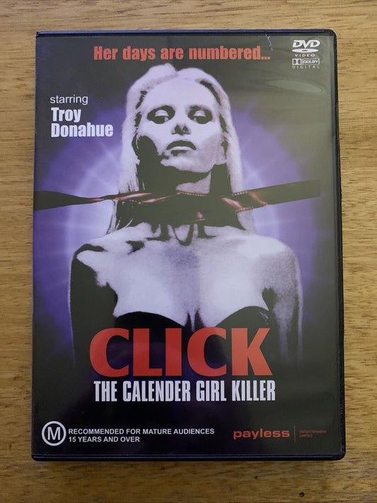 Click: The Calender Girl Killer (DVD, 1990) Troy Donahue, Ross Hagen, Hoke Howel
