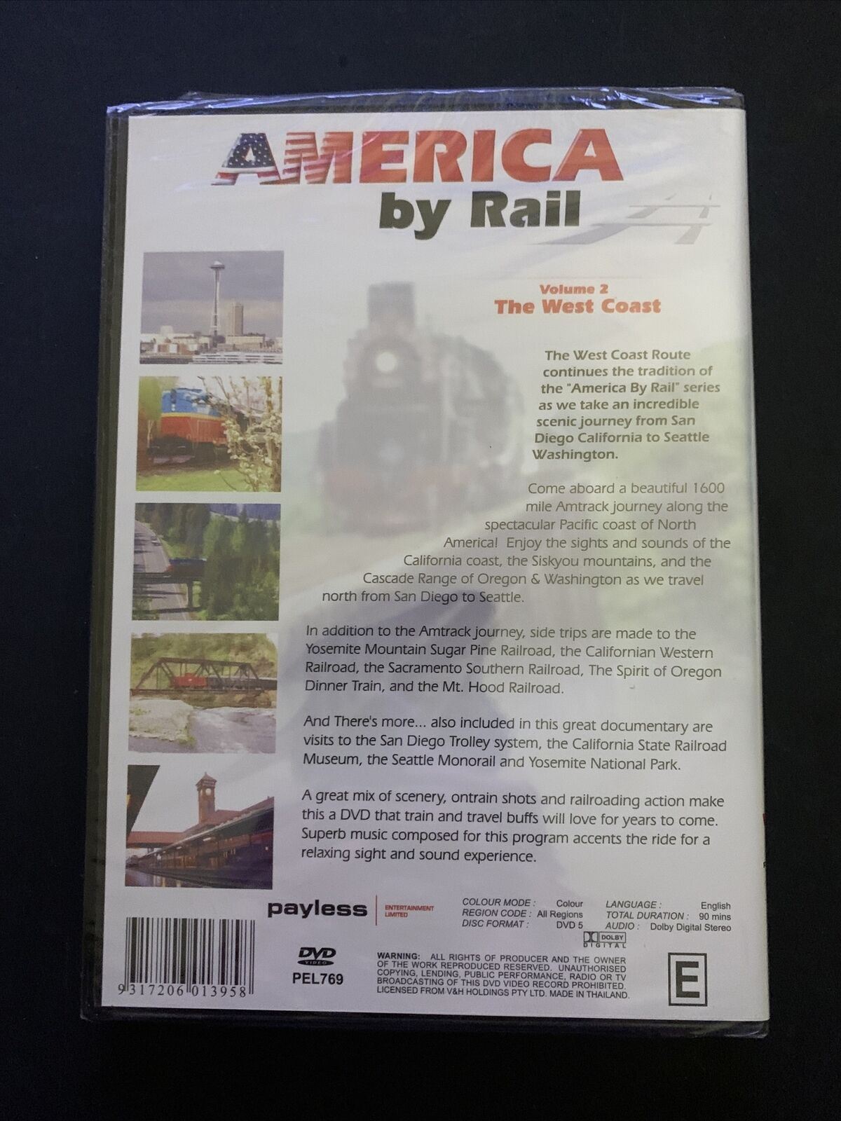 *New Sealed* America by Rail: Volume 2 - The West Coast (DVD) All Regions