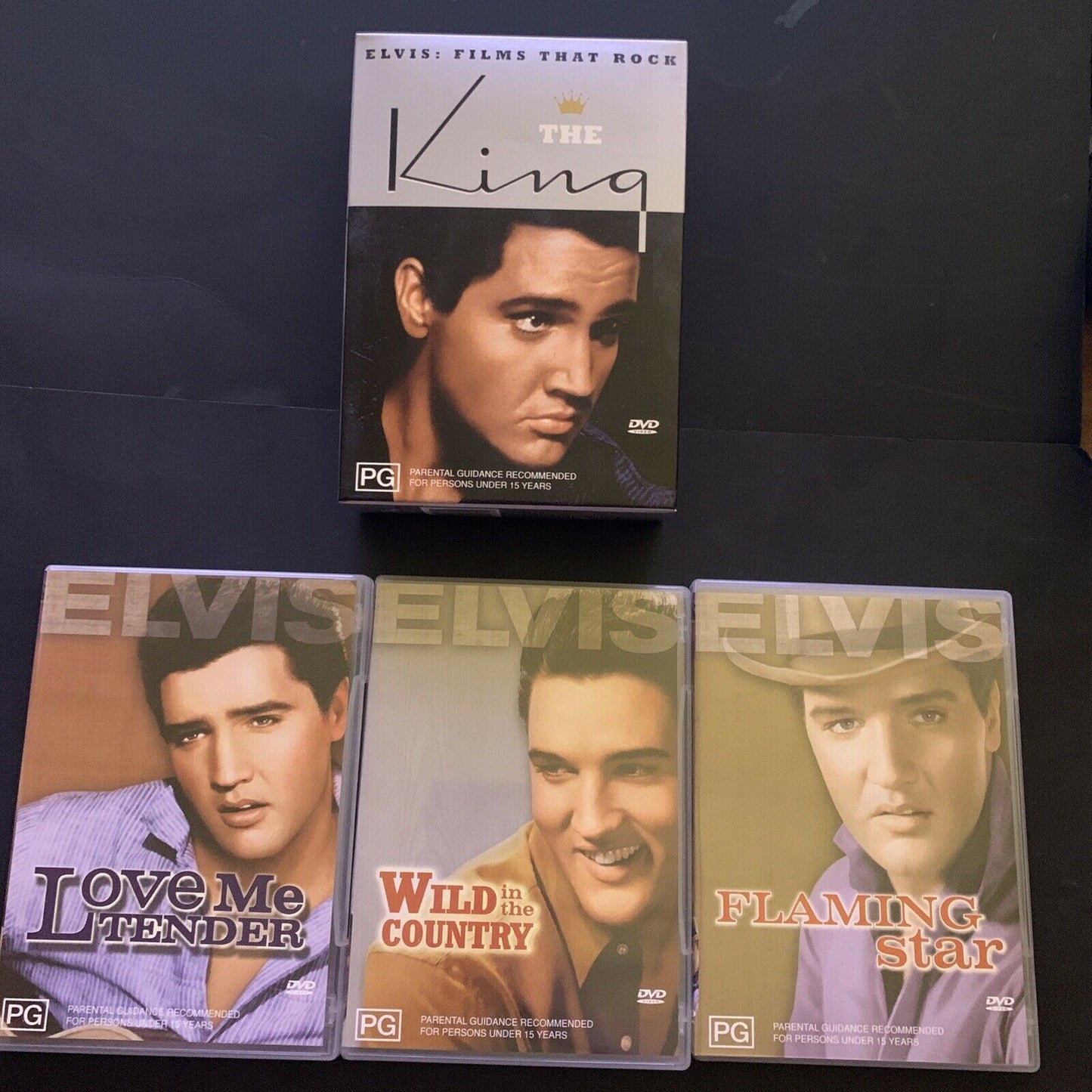 Elvis Presley Collection - The King (DVD, 2003, 3-Disc Set) Region 4&2