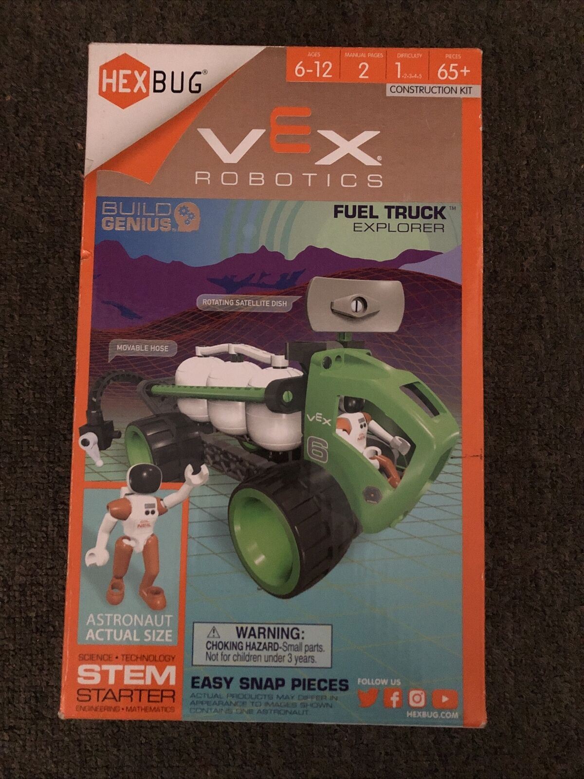 HEXBUG VEX Robotics - Fuel Truck Explorer ~ Construction Kit Snap Kit Age 6-12