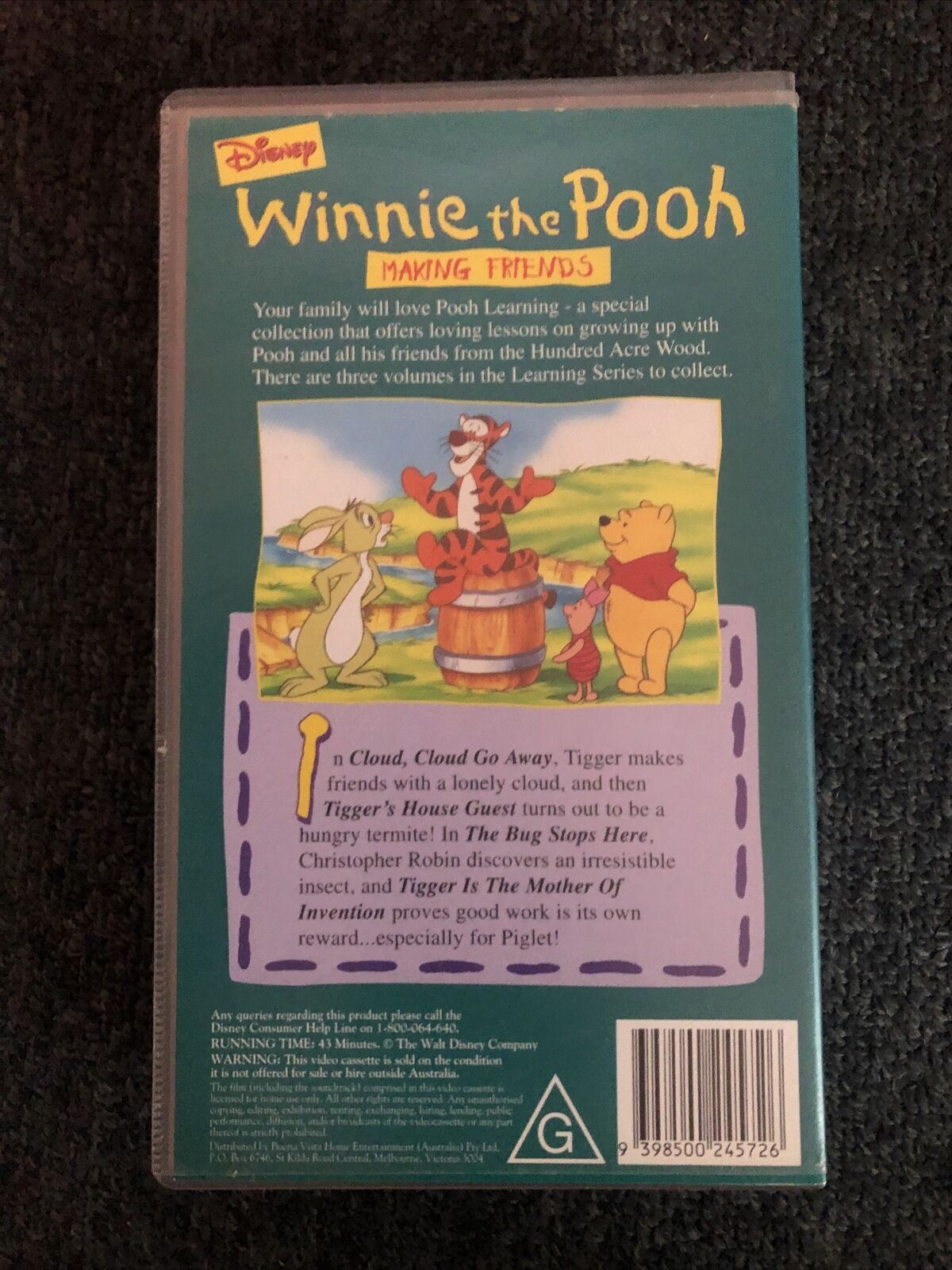 Winnie The Pooh - Making Friends (VHS, 1996) PAL