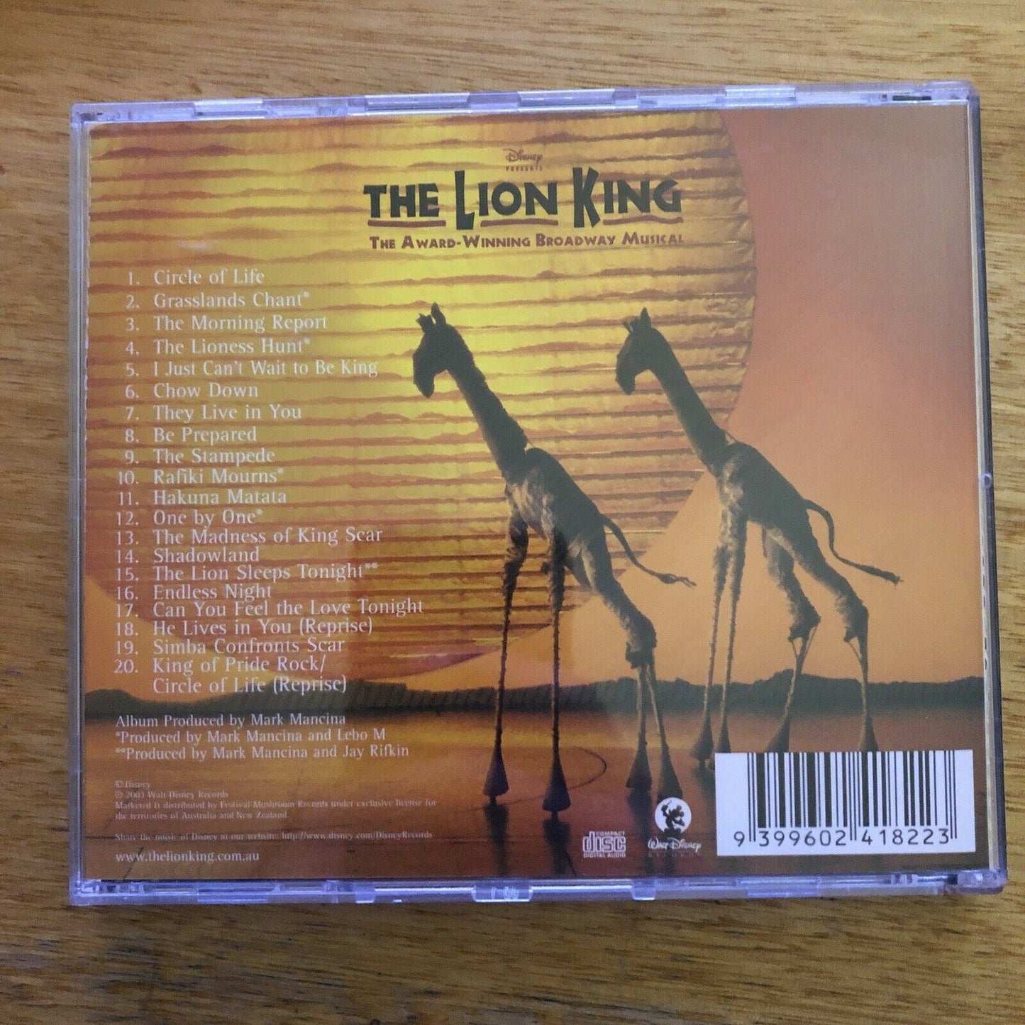 The Lion King Original Cast Recording - Lion King on Broadway (CD, 1997)