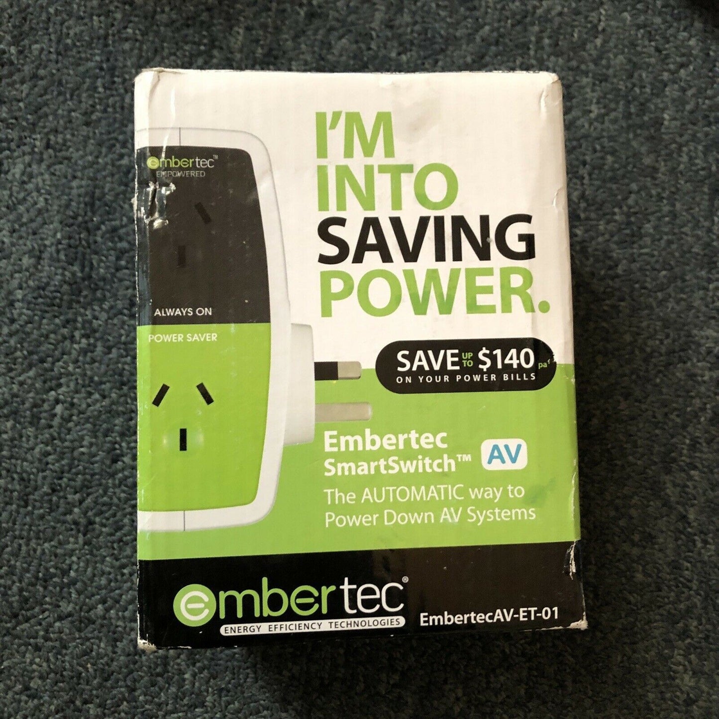 3x Embertec AV Smart Power Saver Automatic Switching Switch