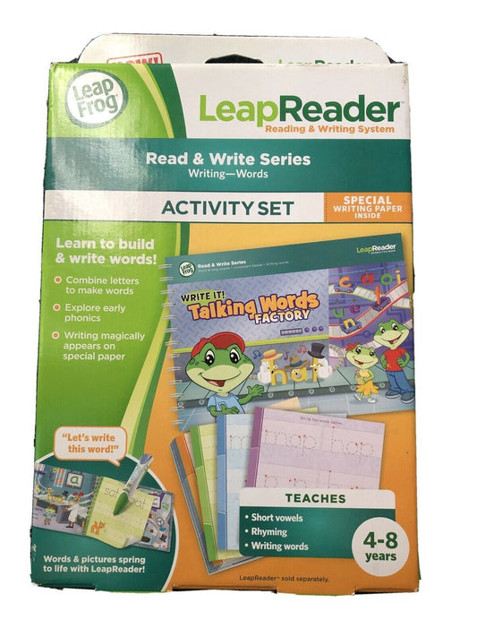 *NEW* LeapReader Read & Write Series Writing Words Activity Set System 4-8 Years