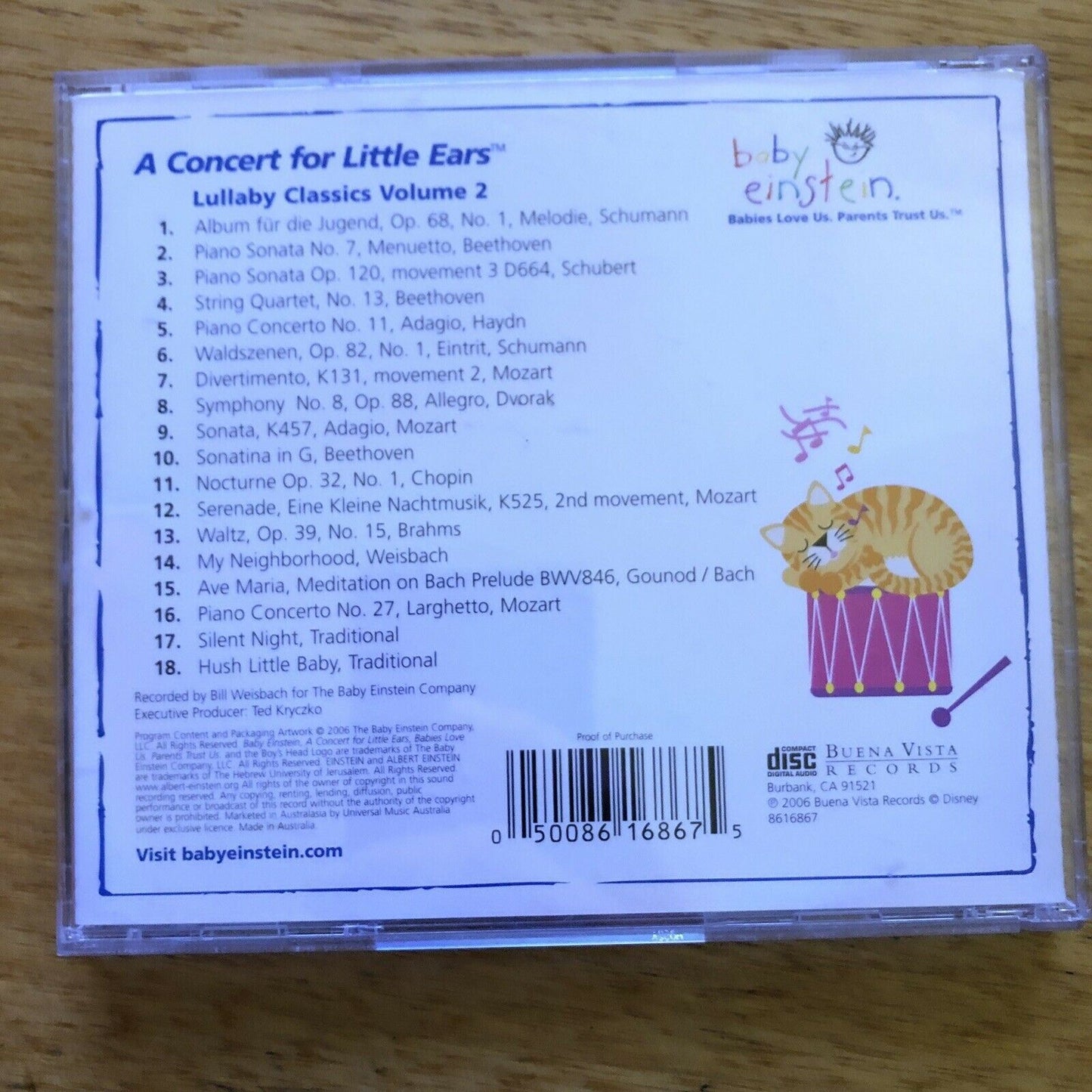 Baby Einstein ‎– Lullaby Classics Volume 2 CD Walt Disney 2006