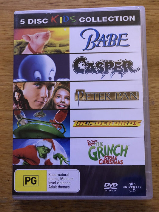 Kids Collection: Babe / Casper / Peter Pan / Thunderbirds / The Grinch DVD