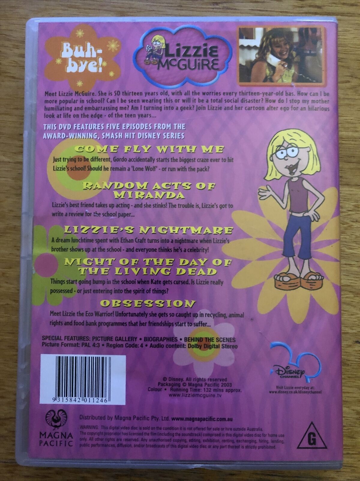 Lizzie McGuire - Come Fly With Me (DVD, 2003) Region 4