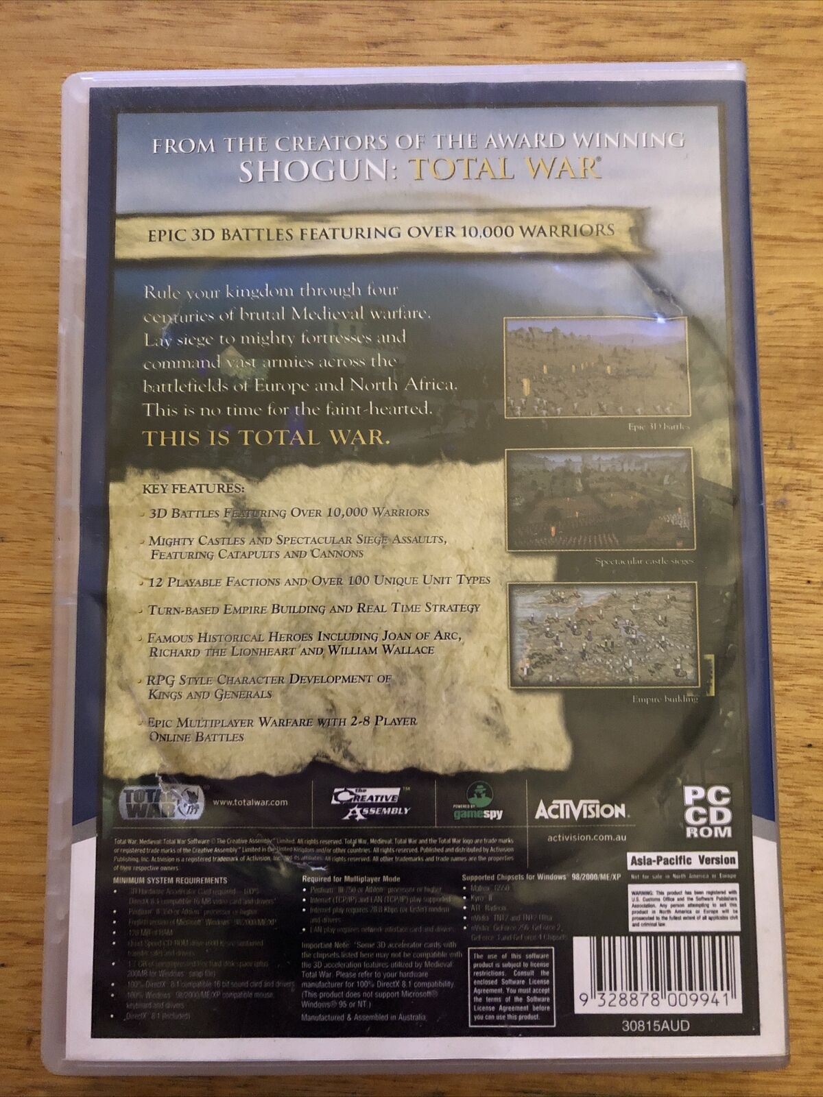 Medieval Total War - PC CDROM Windows Game