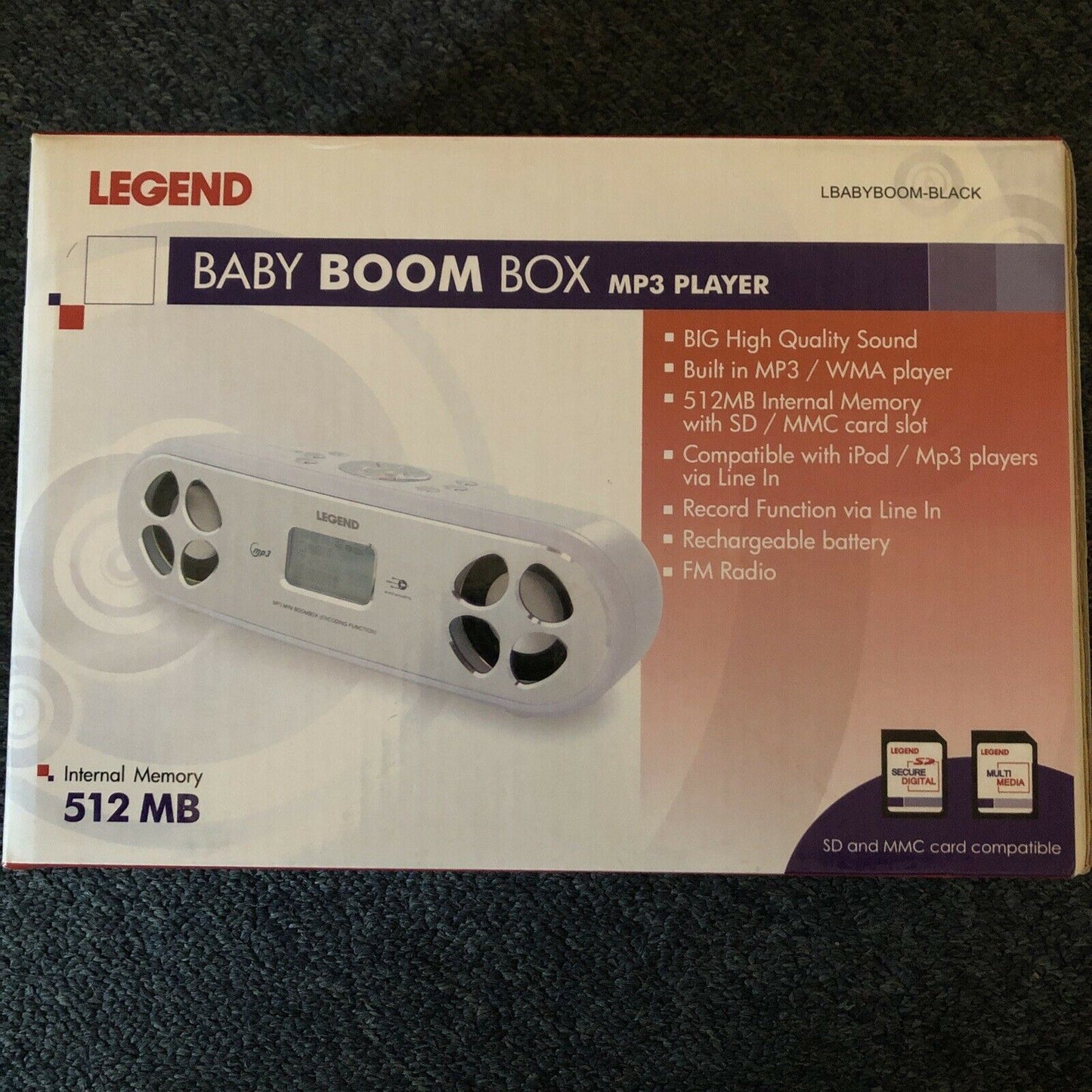 Legend Baby Boom Box MP3 FM Radio Player