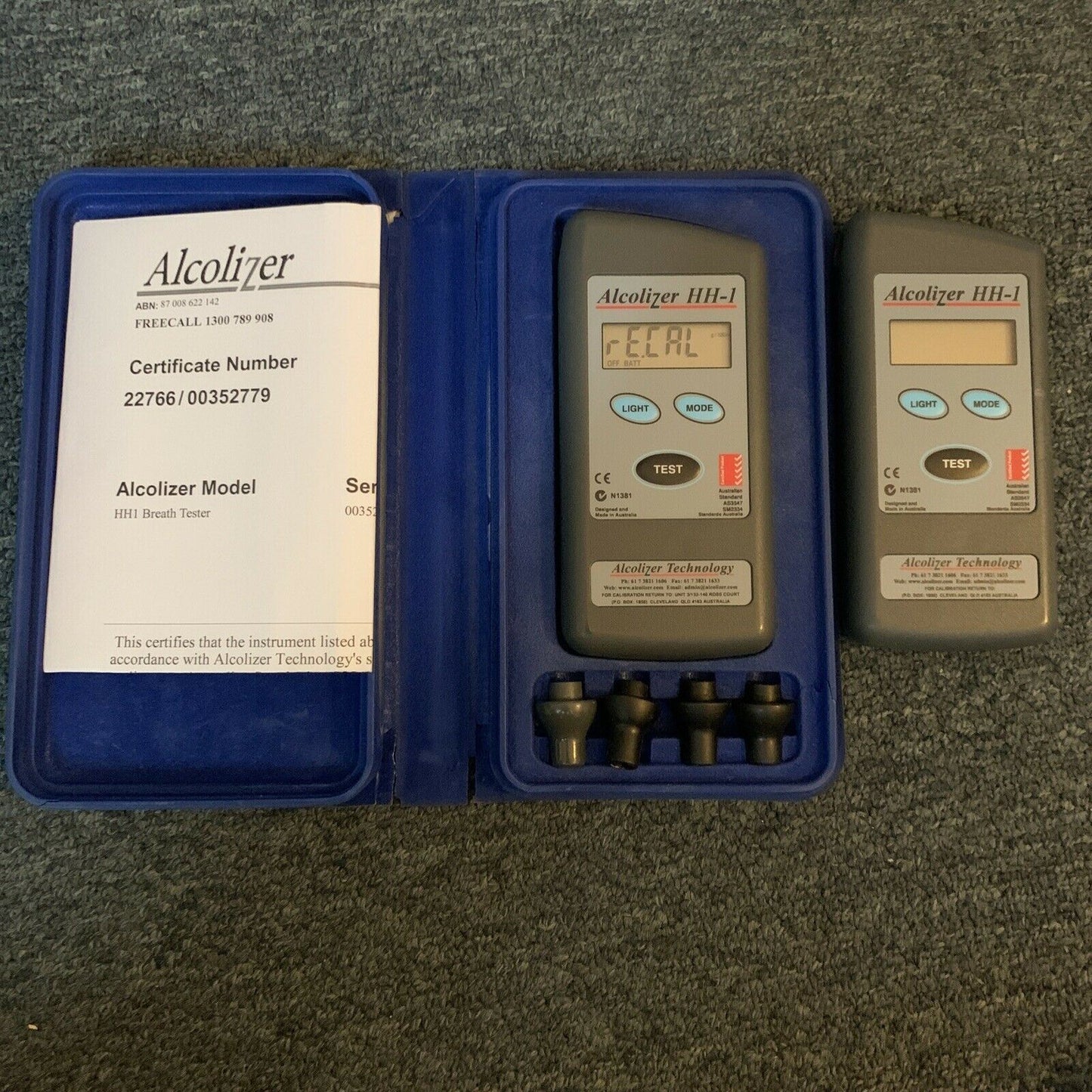 2x Alcolizer HH1 Personal Breath Tester