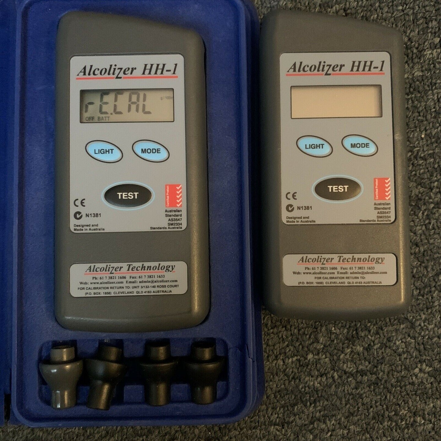 2x Alcolizer HH1 Personal Breath Tester
