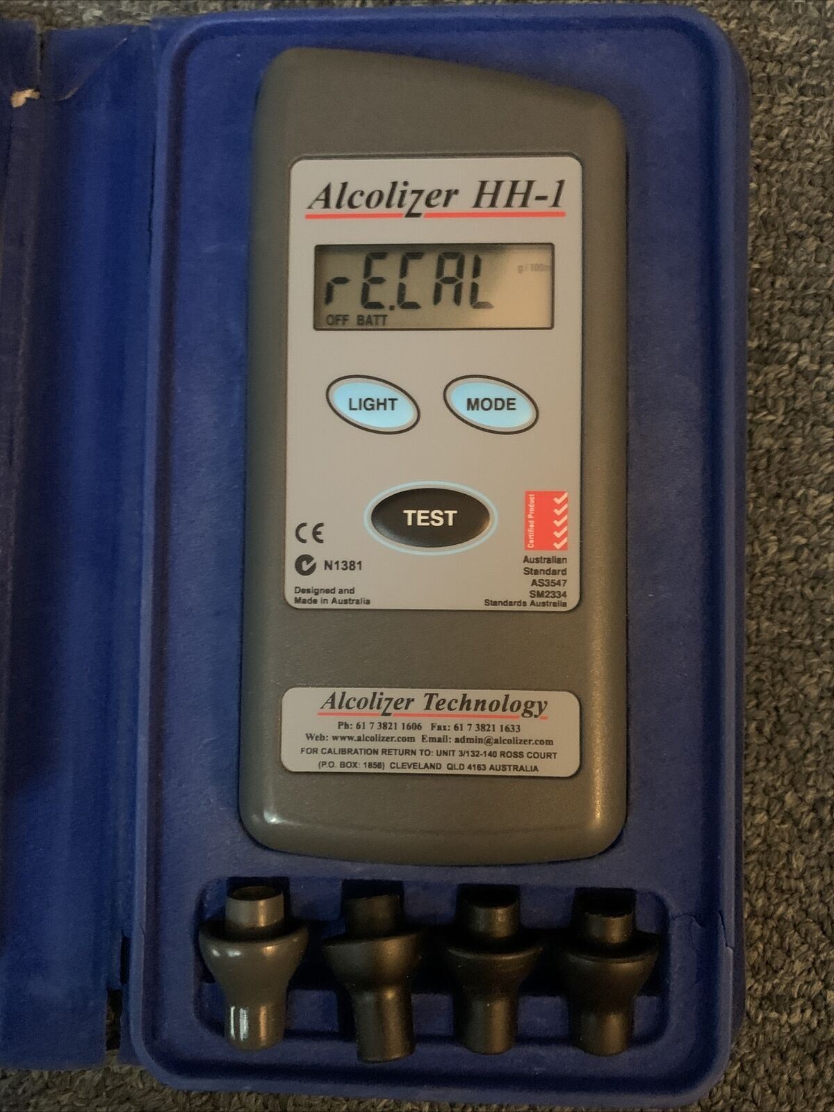 2x Alcolizer HH1 Personal Breath Tester