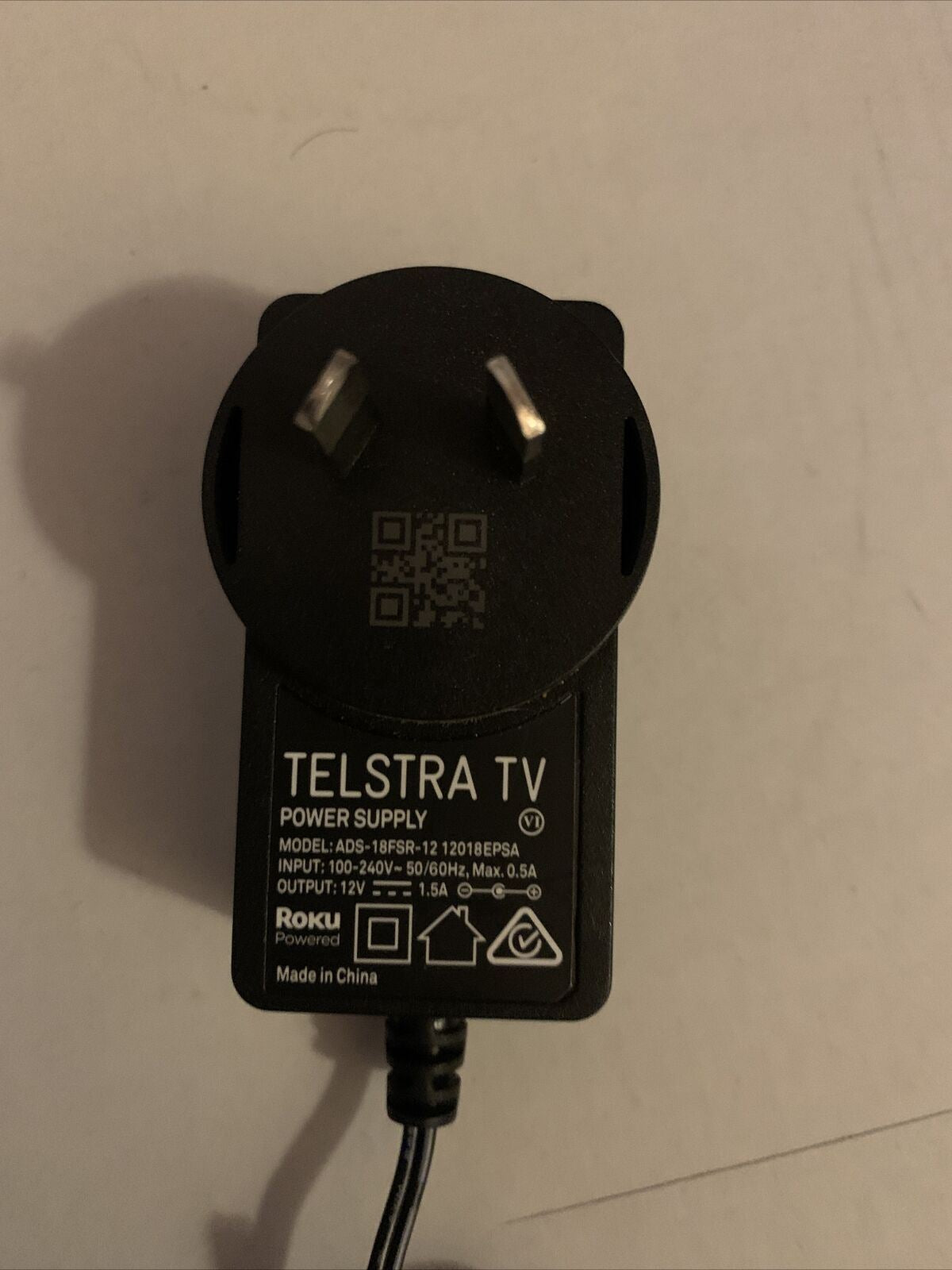 Genuine Telstra TV Power Supply ADS-18FSR-12 AC Adapter 12v 1.5a