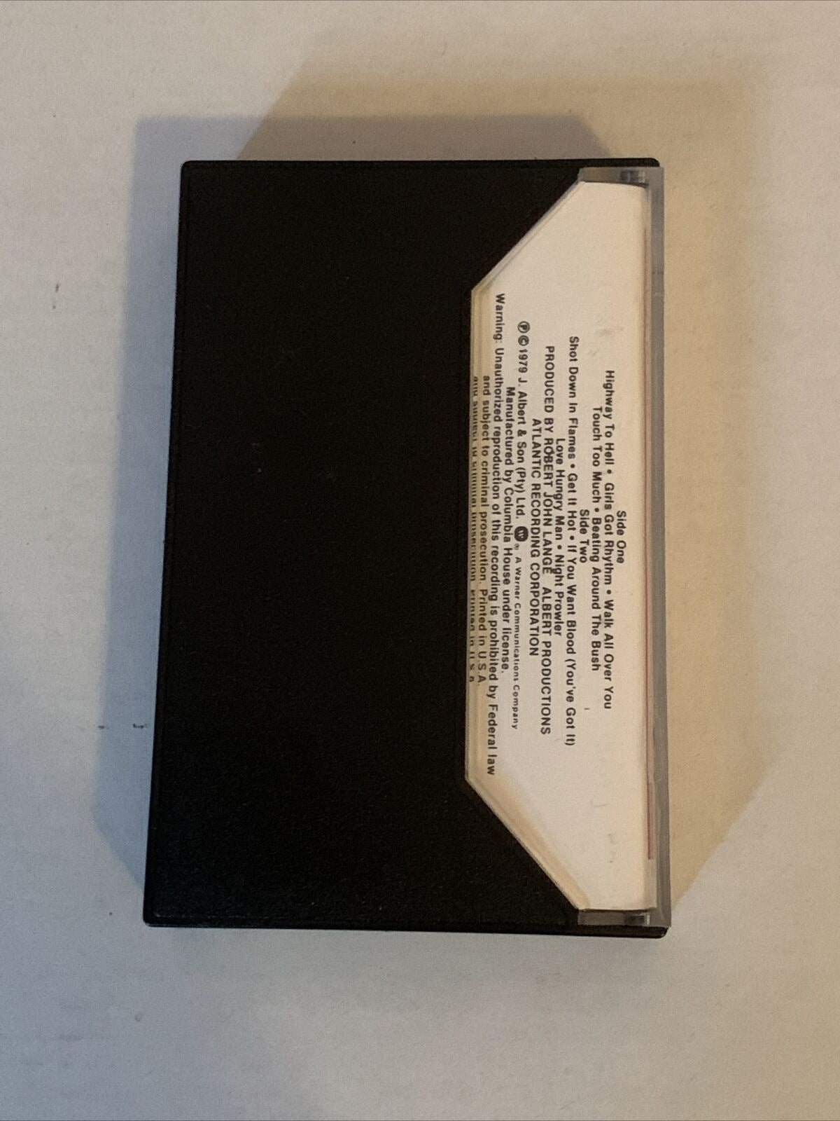 AC/DC Highway To Hell - Cassette Tape Album 1979