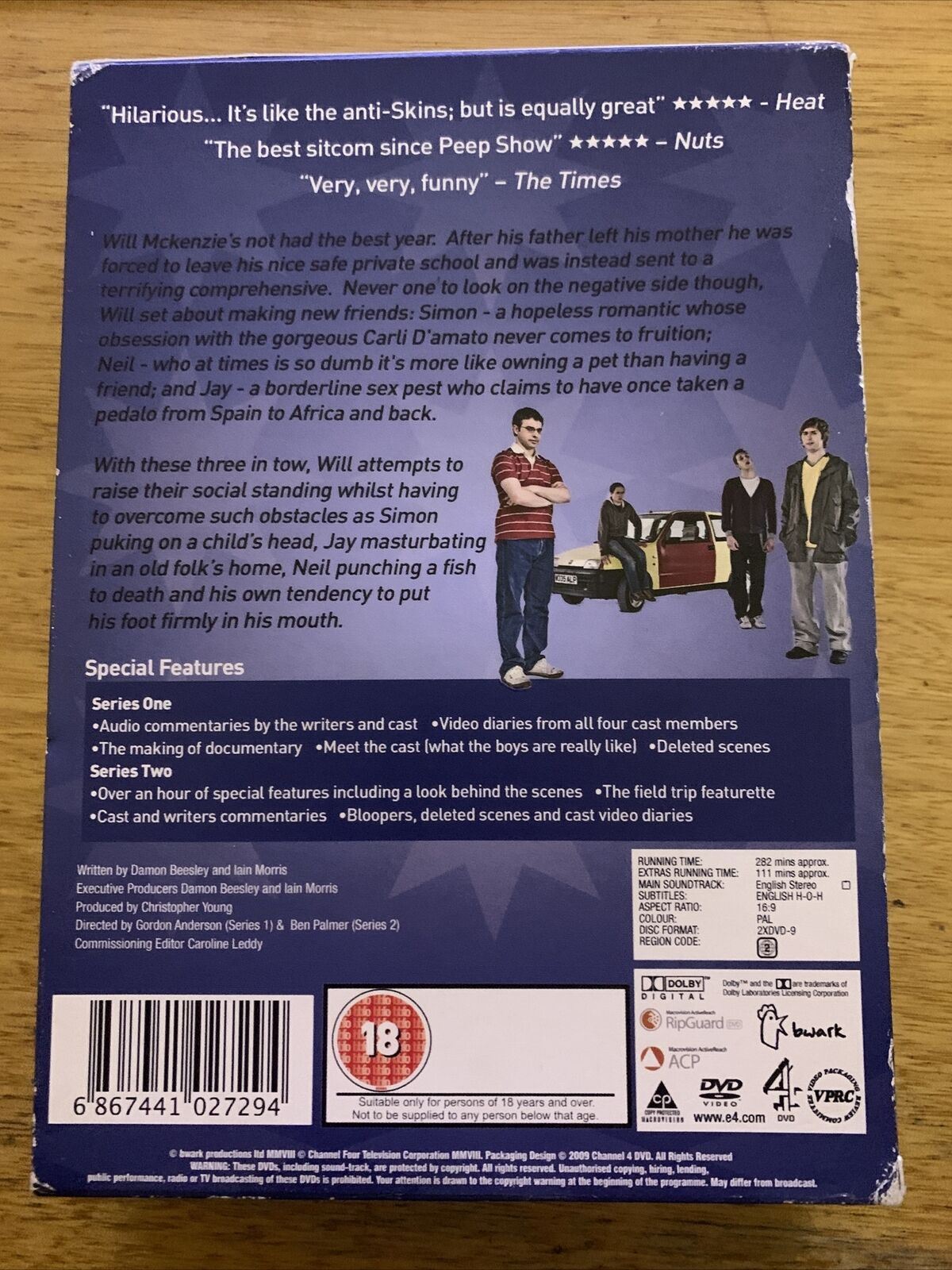 The Inbetweeners -  Series 1 & 2 (DVD, 2009) Joe Thomas, Simon Bird Region 2