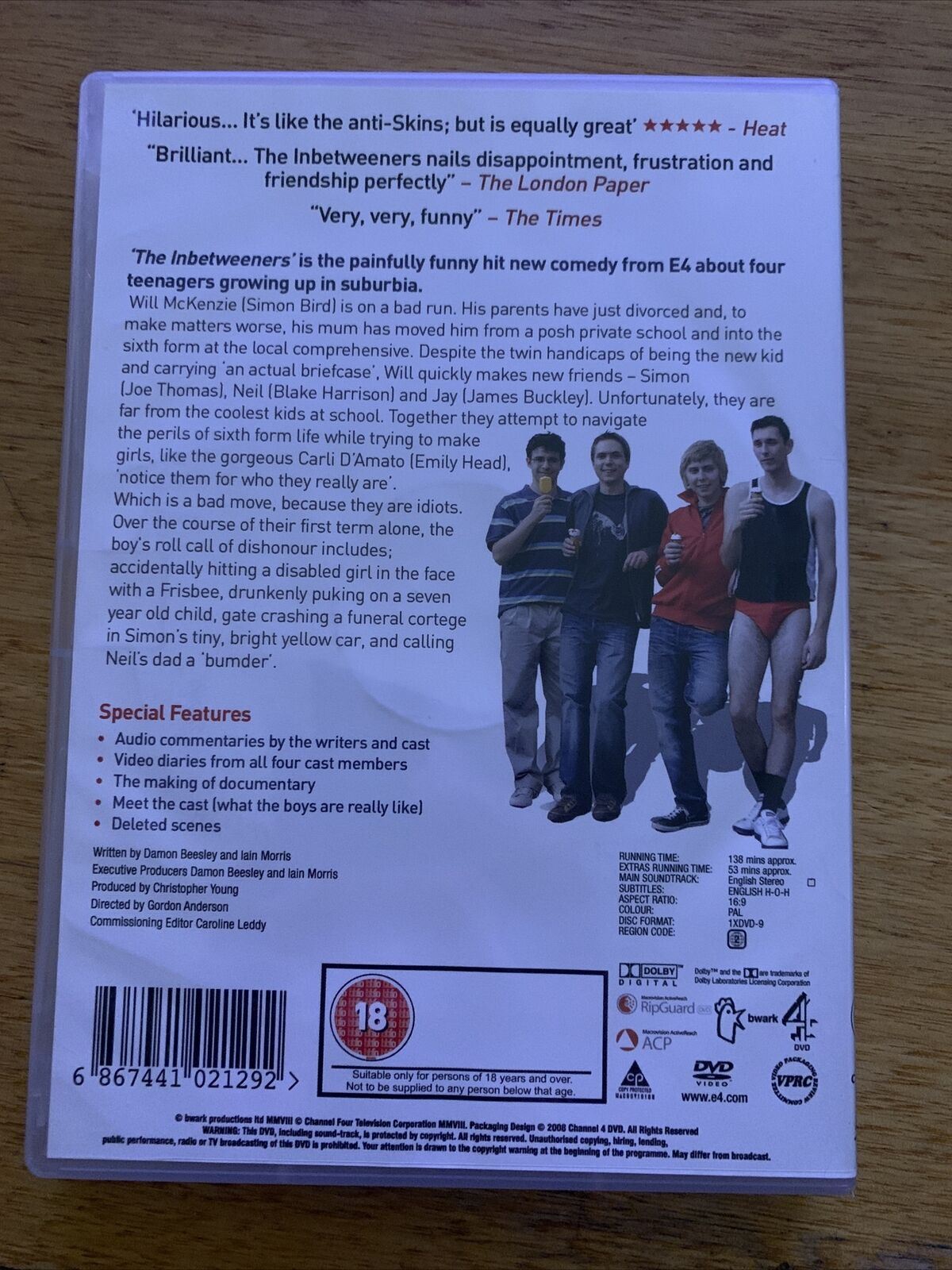 The Inbetweeners -  Series 1 & 2 (DVD, 2009) Joe Thomas, Simon Bird Region 2