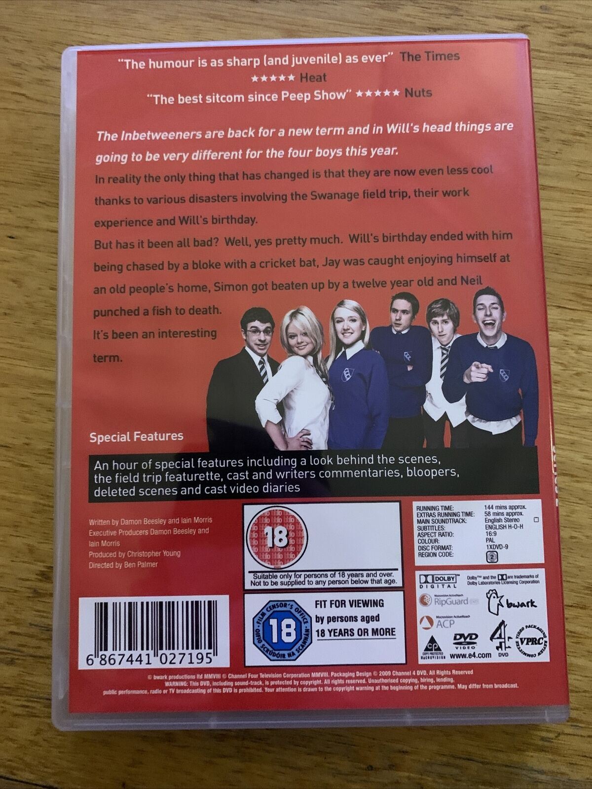 The Inbetweeners -  Series 1 & 2 (DVD, 2009) Joe Thomas, Simon Bird Region 2