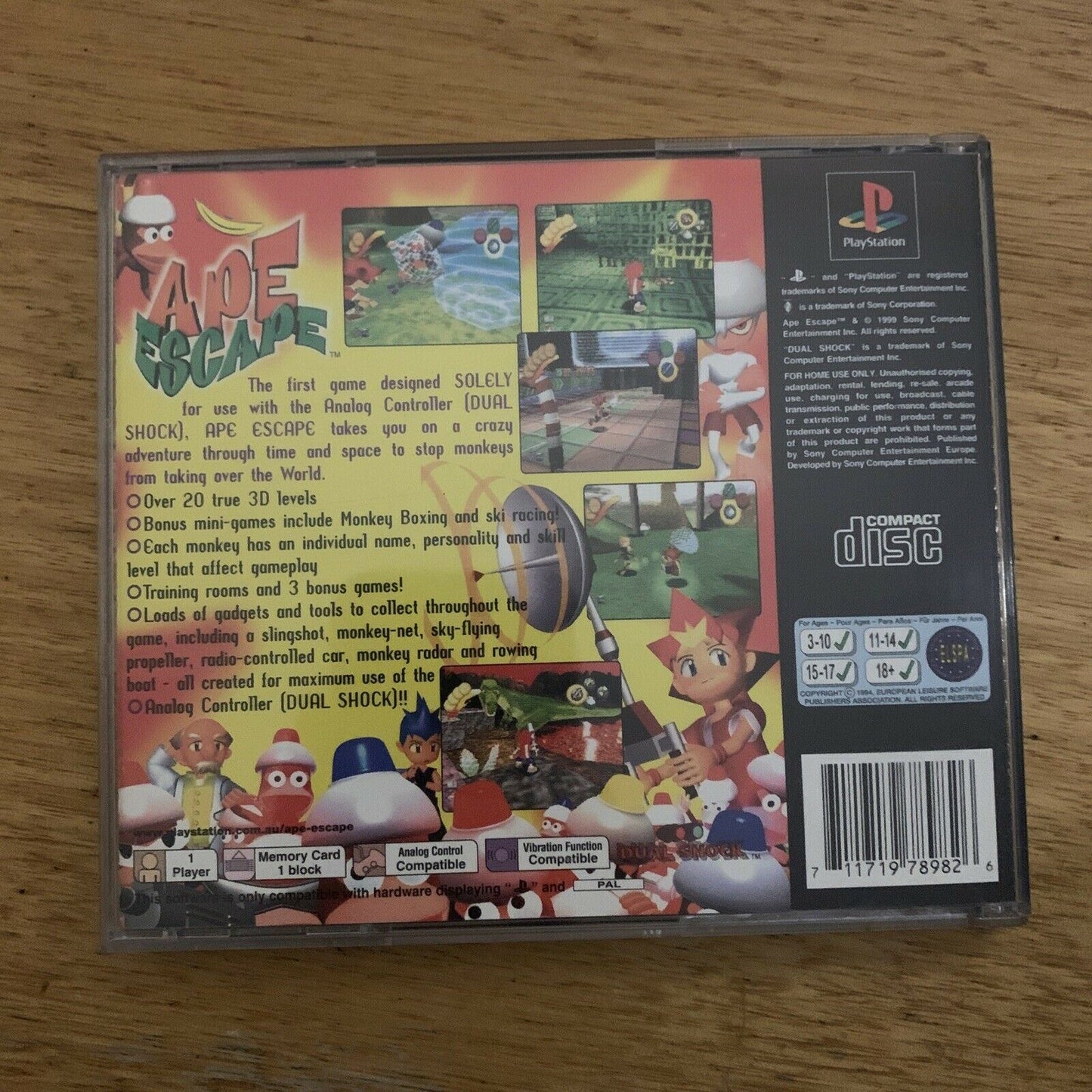 Ape Escape - PlayStation 1 PS1 PAL Game - Australian Version