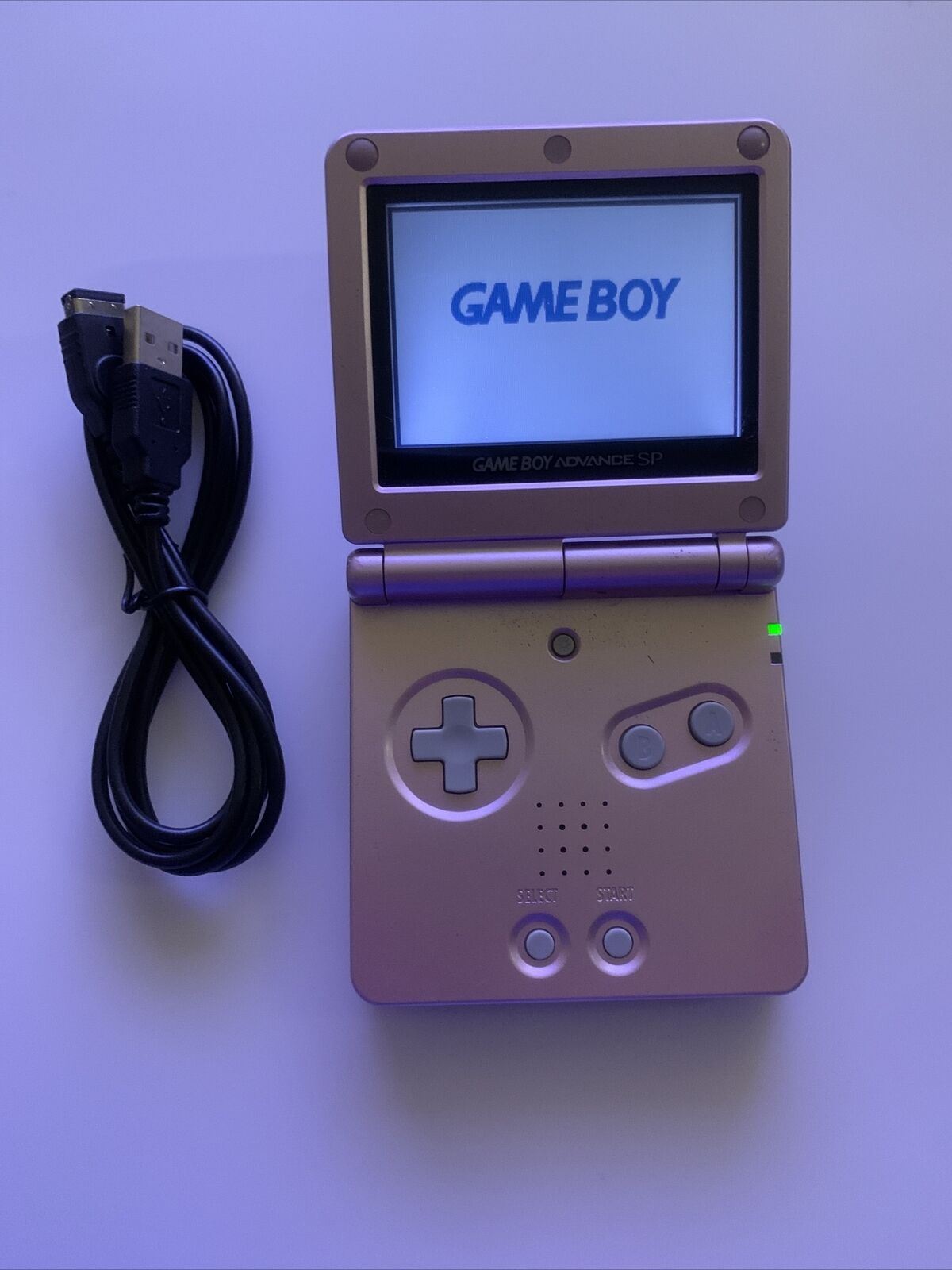 Nintendo Gameboy Advance SP Pink Handheld with USB Charger