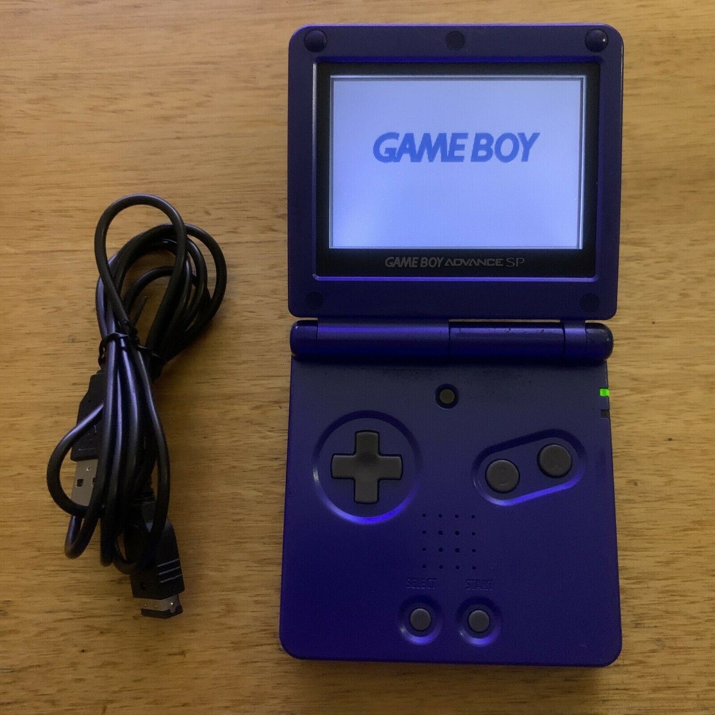 Nintendo Gameboy Advance SP Blue Handheld System with USB Charger