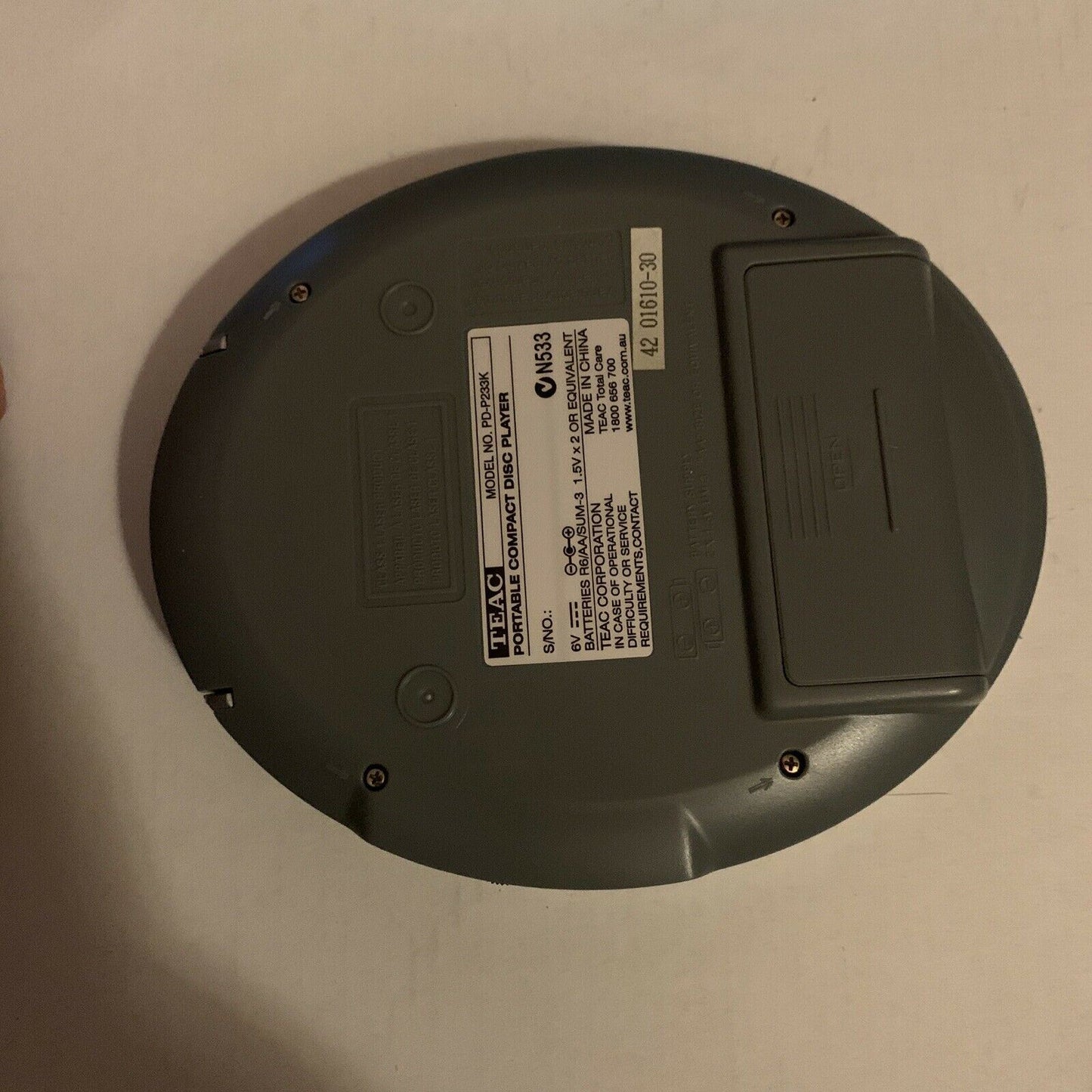 Teac Portable CD Player with Car Kit, AC Adapter and Headphones. CD-R/RW player