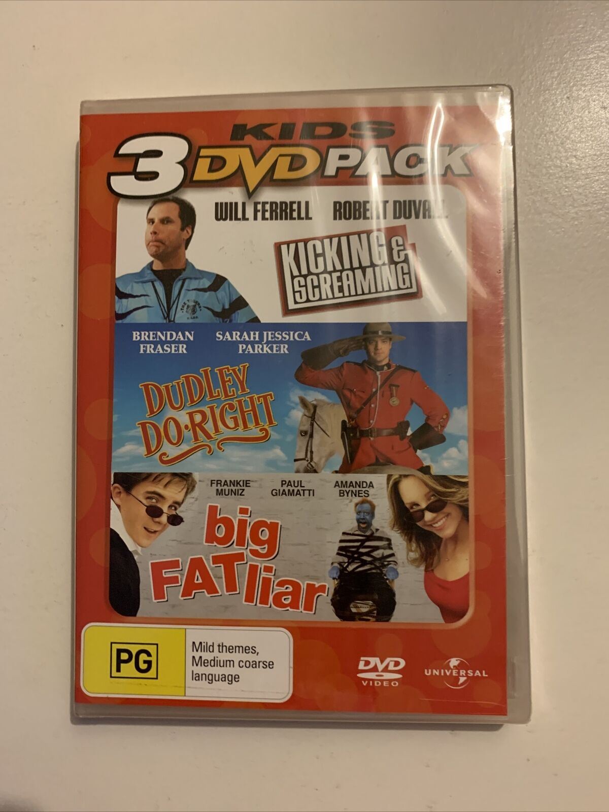 *New Sealed* Dudley Do-Right / Kicking & Screaming / Big Fat Liar DVD Region 4&2