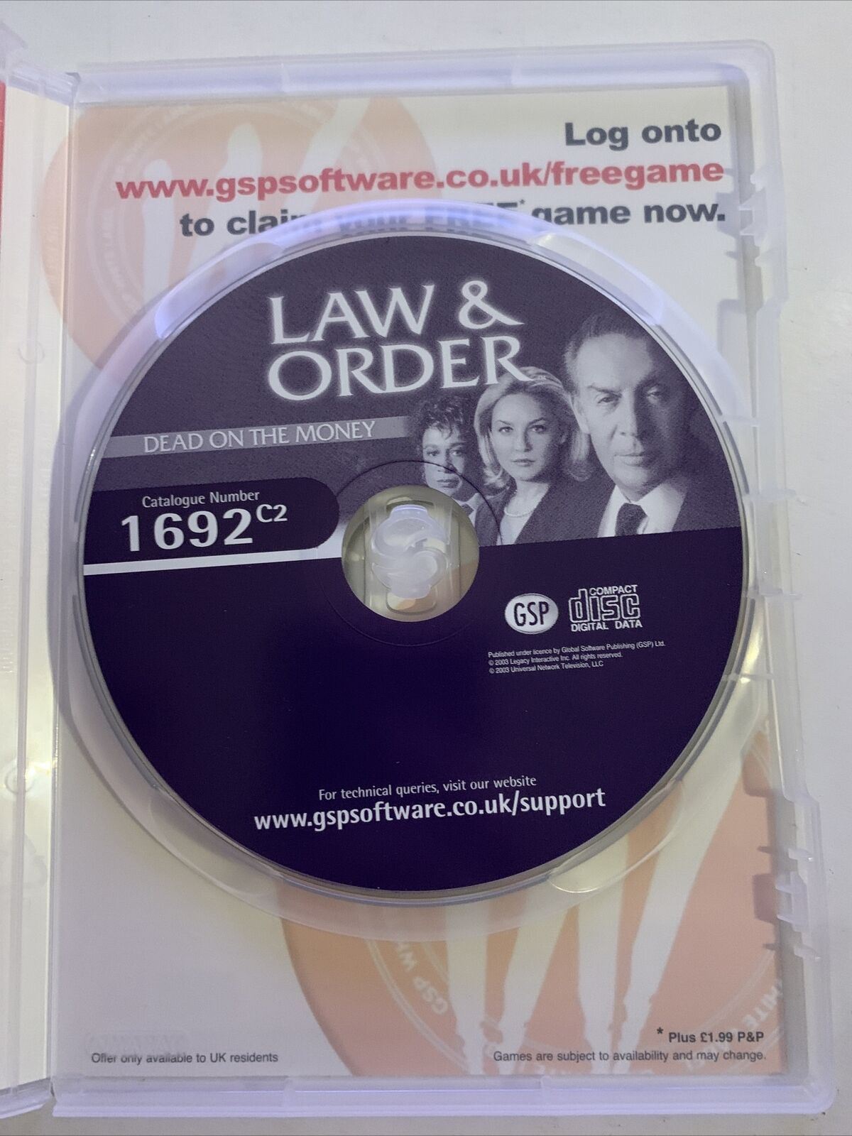 Law & Order: Dead On The Money - PC Windows Detective Game