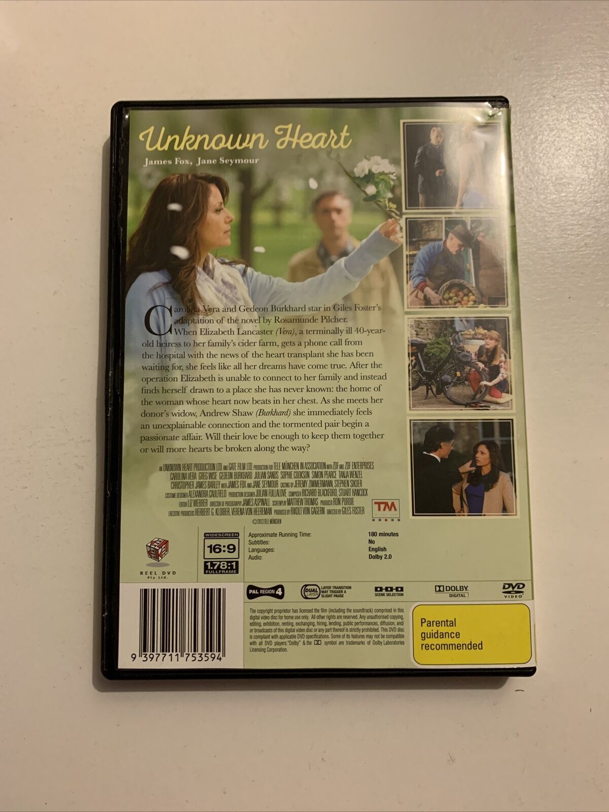 Rosamunde Pilcher - Unknown Heart (DVD, 2015) James Fox, Jane Seymour. Region 4