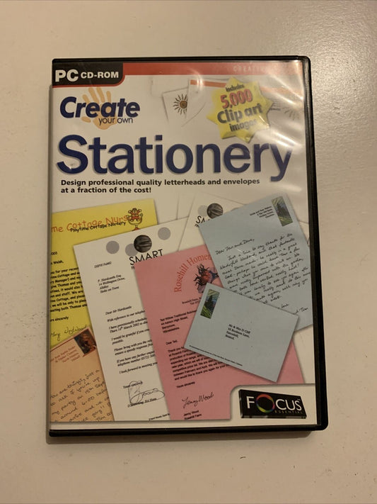 Create Your Own Stationary - PC CDROM 1999 Windows XP