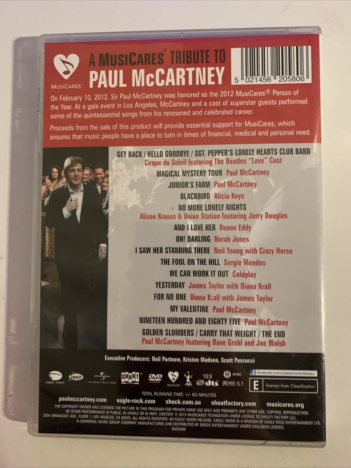 Musicares Tribute To Paul McCartney (DVD) Paul McCartney, Coldplay, No ...