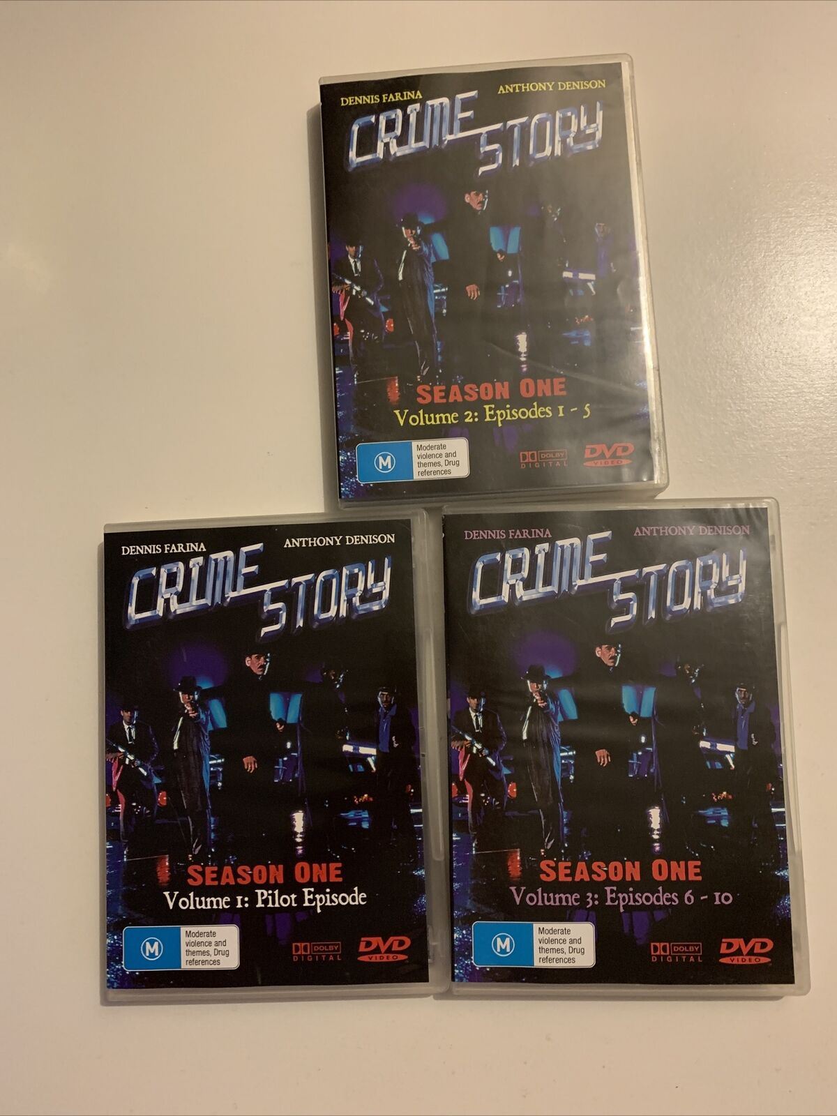 Crime Story Season 1 Vol 1,2,3 (DVD, 1986, 3-Disc) Dennis Farina. All Regions