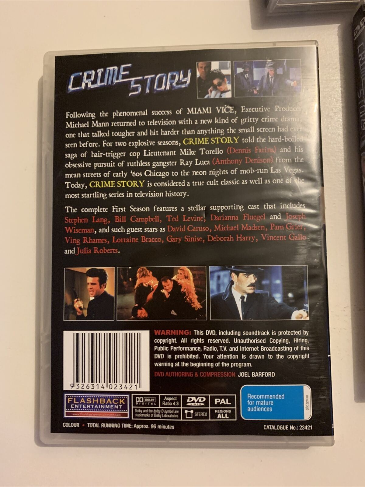 Crime Story Season 1 Vol 1,2,3 (DVD, 1986, 3-Disc) Dennis Farina. All Regions