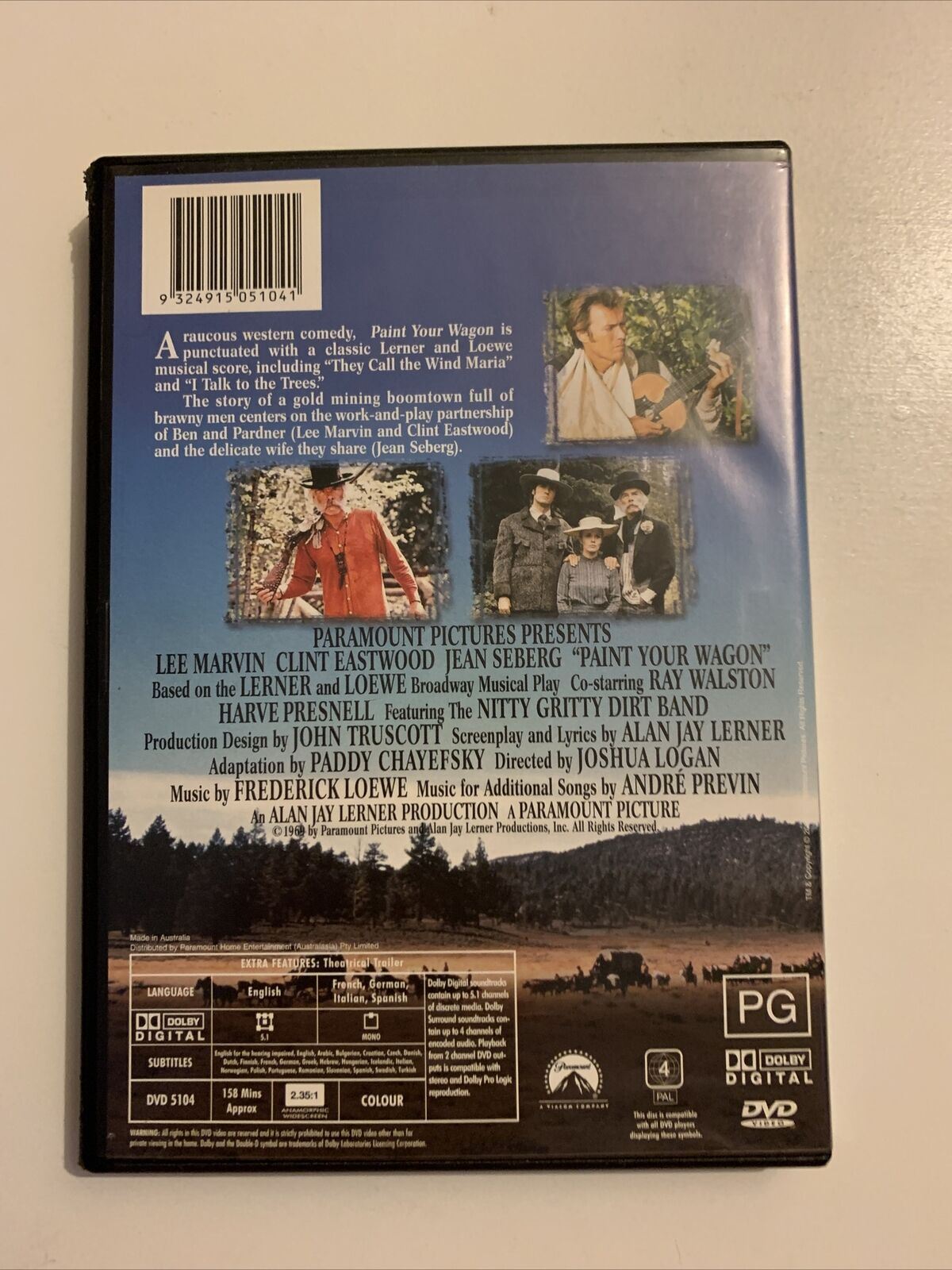 Paint Your Wagon (DVD, 1969) Clint Eastwood, Lee Marvin. Region 4