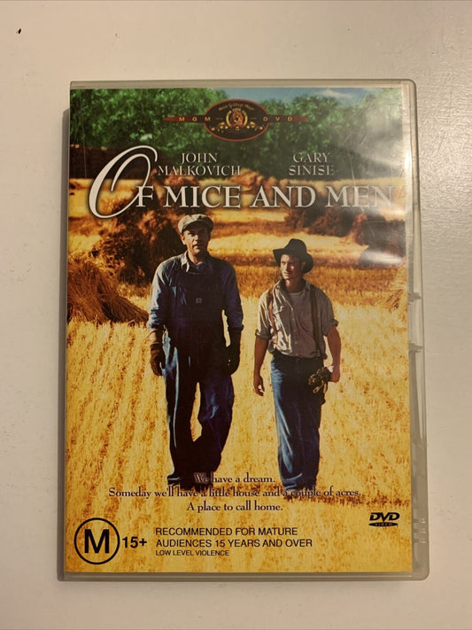 Of Mice And Men (DVD, 1992) John Malkovich, Gary Sinise. Region 4