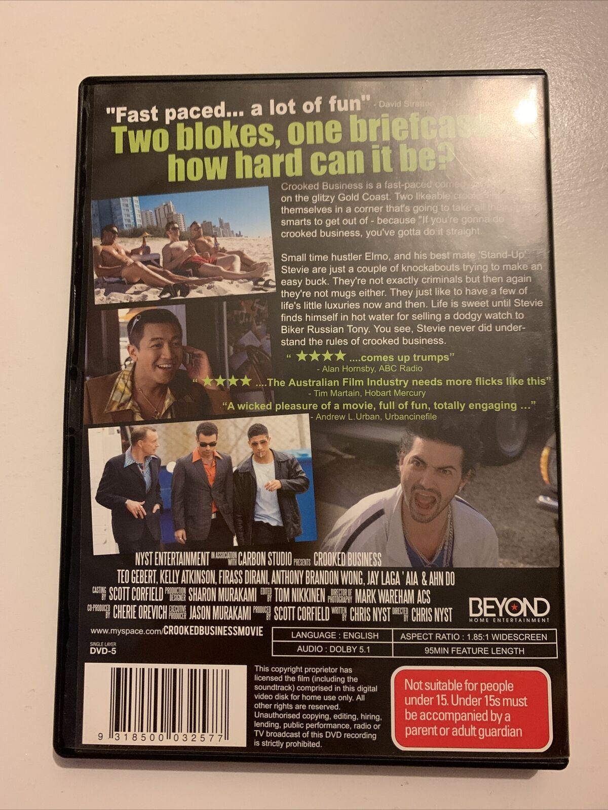 Crooked Business (DVD, 2008) Firass Diran, Kelly Atkinson, Anh Do Region 4