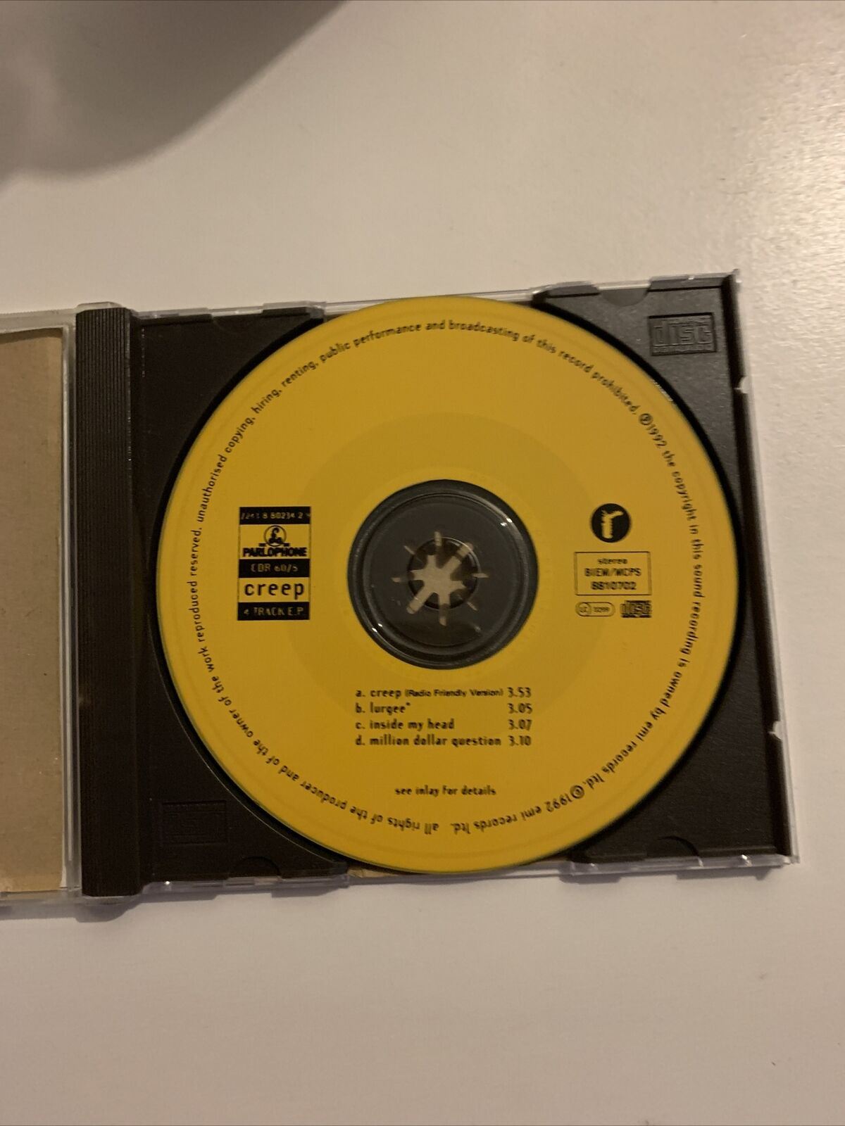 Radiohead - Creep - Single 4 Track EP (CD, 1992)