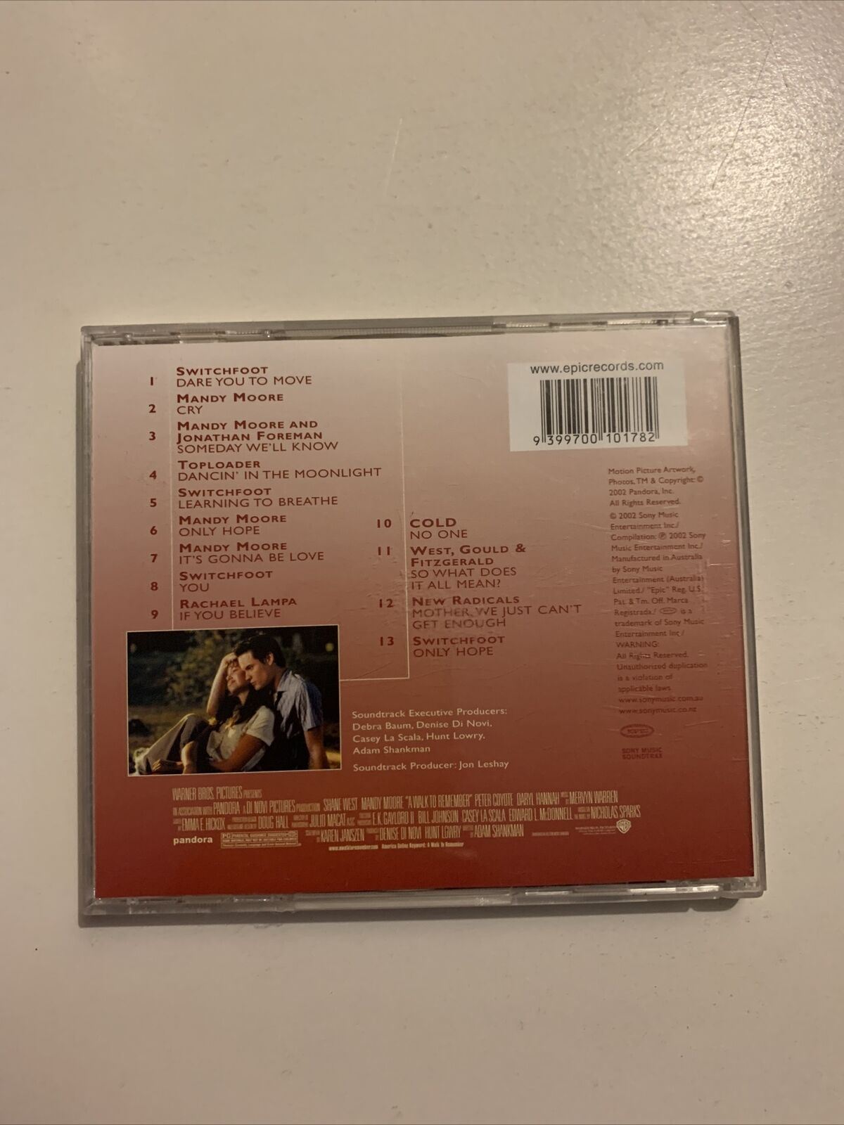 A Walk To Remember - Music From The Motion Picture (CD, 2002) Album