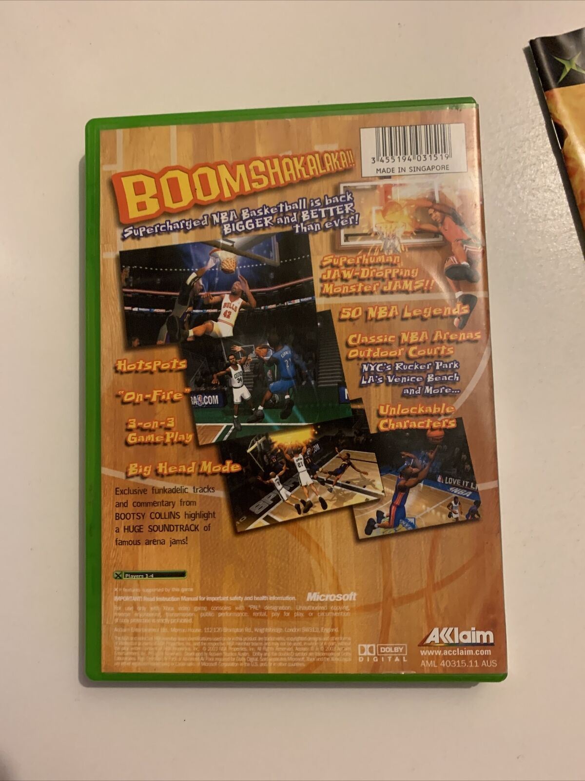 NBA Jam - Microsft Xbox Original PAL Game with Manual