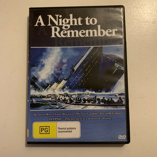 A Night To Remember (DVD, 1958) Honor Blackman, Ronald Ellen All Regions