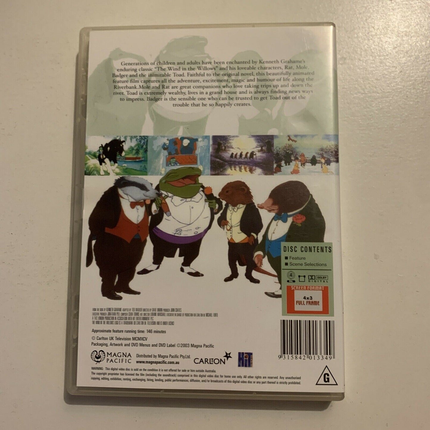 The Wind In The Willows & The Willows In Winter (DVD, 1995) Region 4