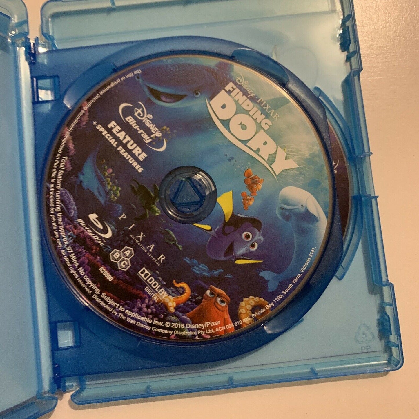 Finding Dory (Blu-ray, 2016, 2-Disc) Disney Pixar Animation Film. All Regions