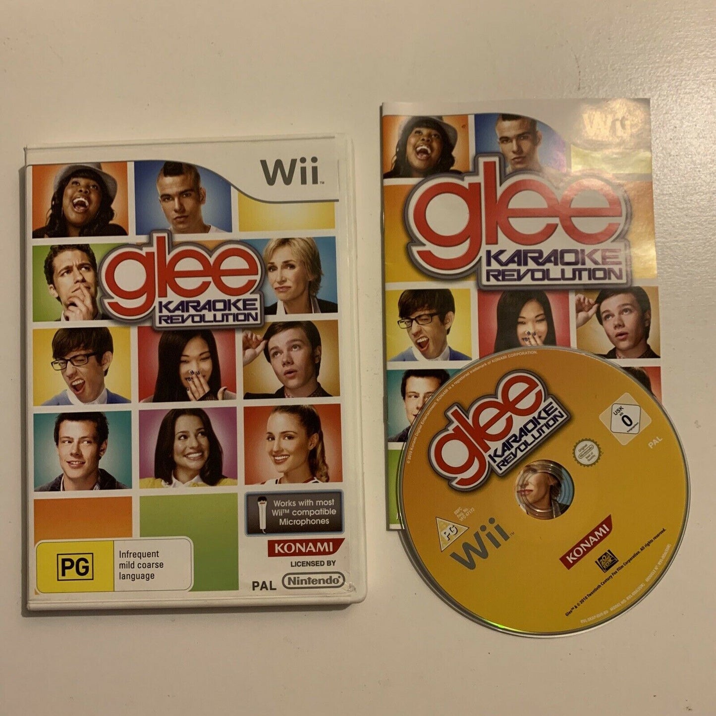 GLEE Karaoke Revolution ~ Nintendo Wii Complete Game With Manual PAL