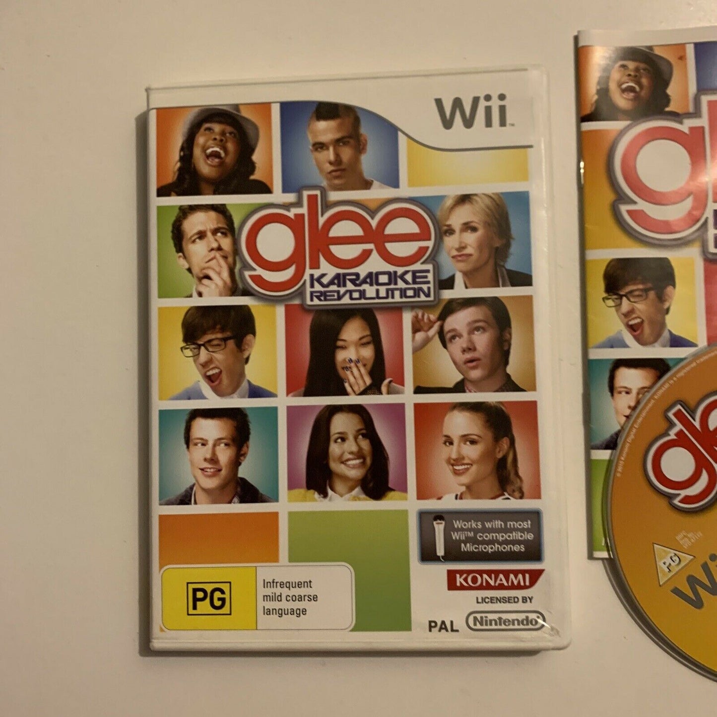 GLEE Karaoke Revolution ~ Nintendo Wii Complete Game With Manual PAL