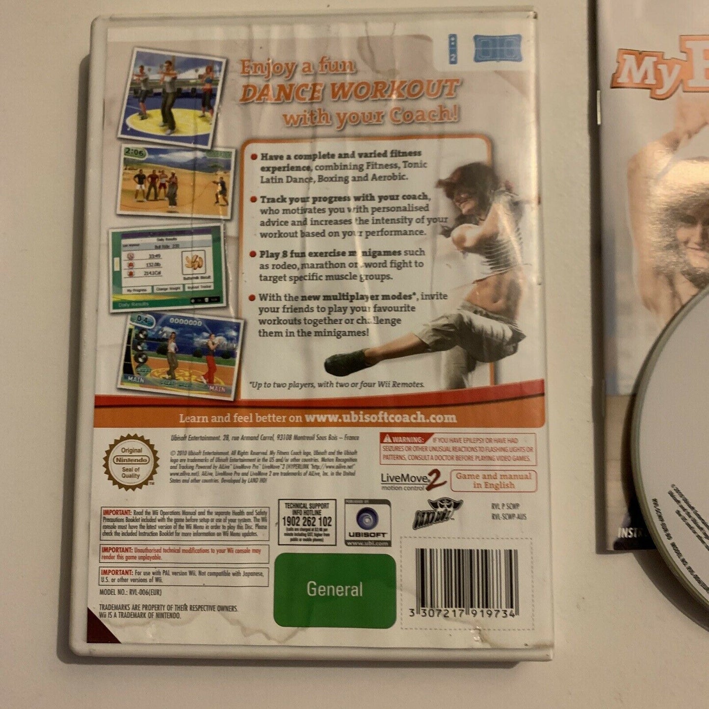 My Fitness Coach Dance Workout - Nintendo Wii PAL Manual