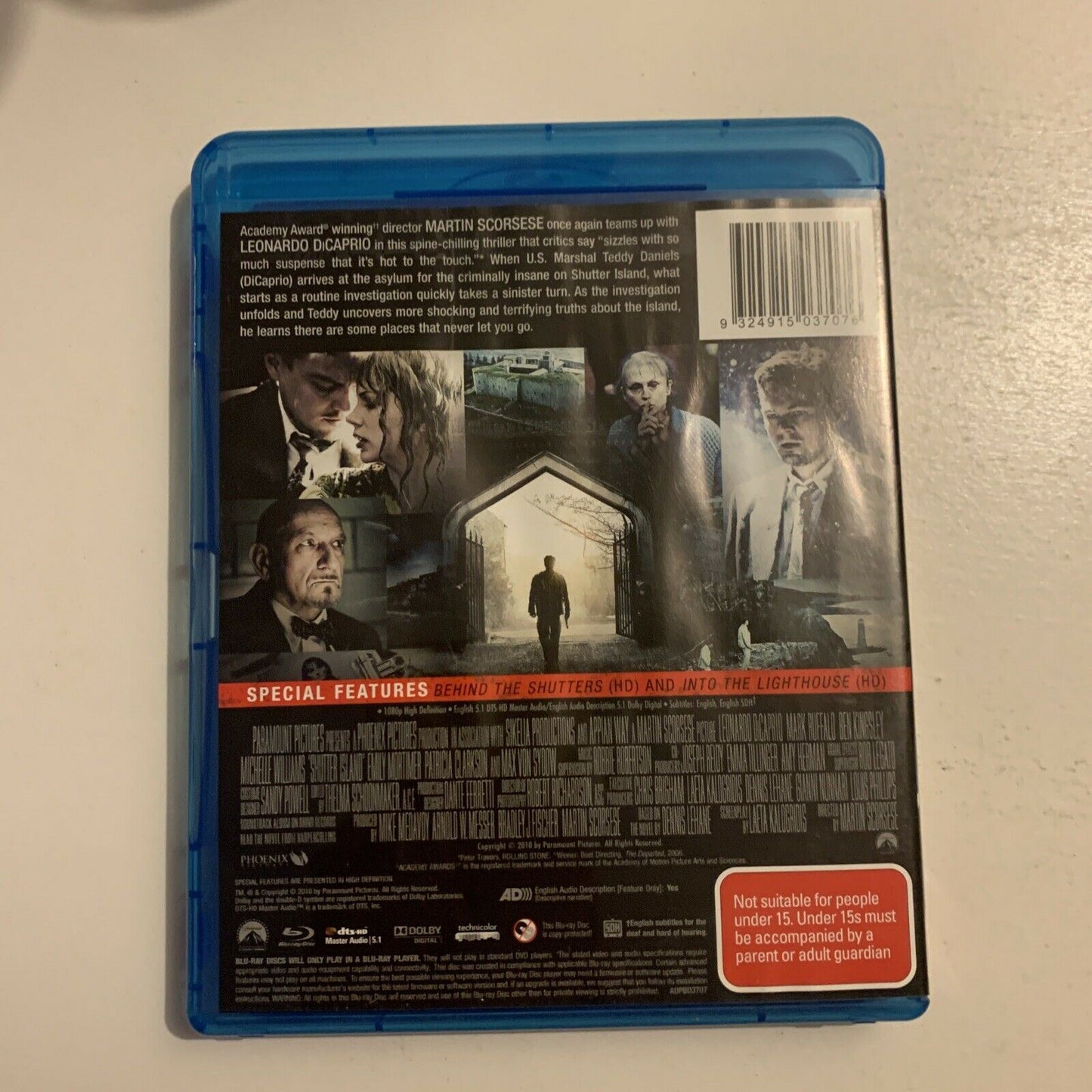 Shutter Island (Blu-ray, 2010) Leonardo Di Caprio, Mark Ruffalo, Region B