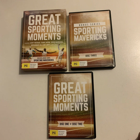 Great Sporting Moments (DVD, 2017, 3-Disc) Region 4&2
